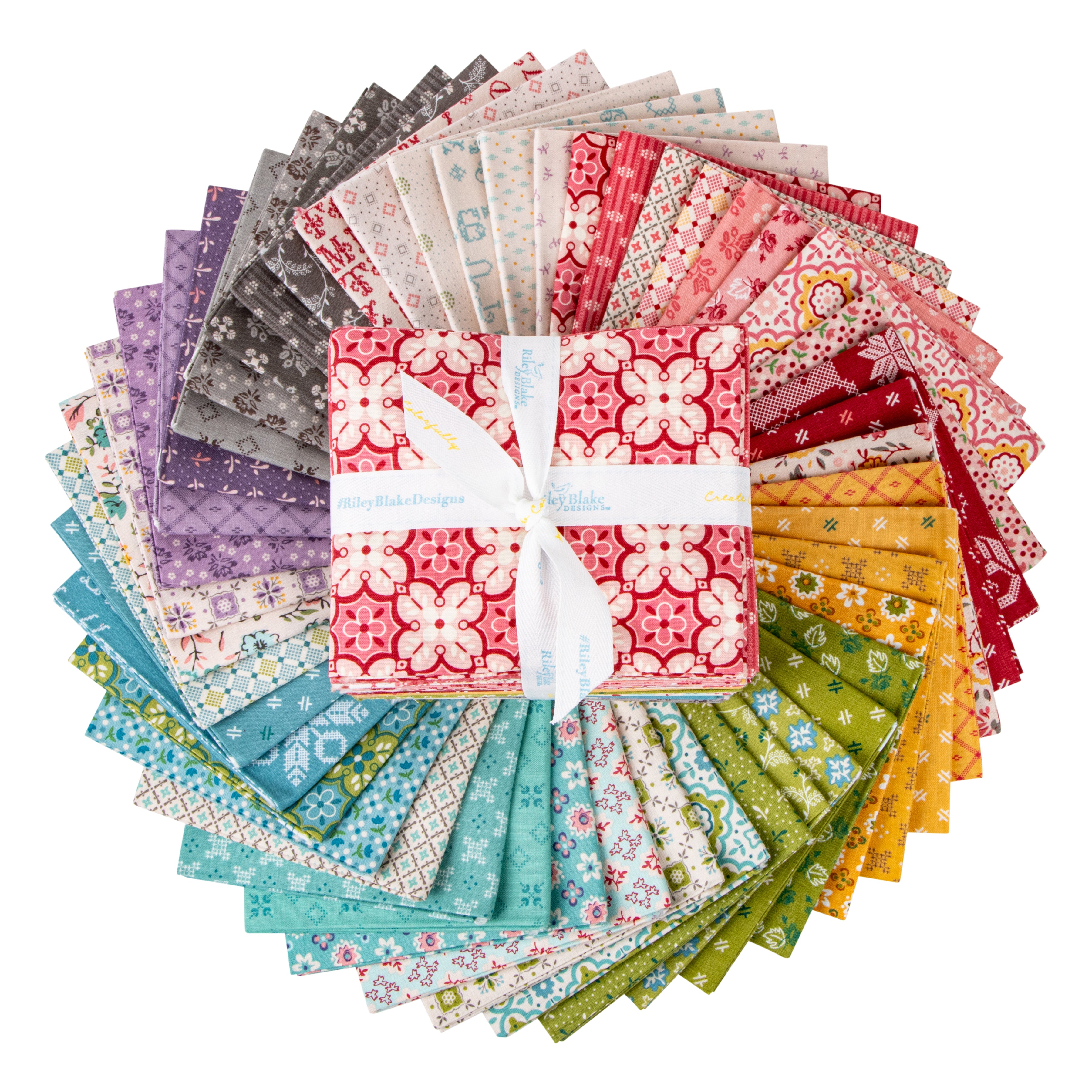 Piece & Plenty | Fat Quarter Bundle by Lori Holt for Riley Blake | 48 pcs