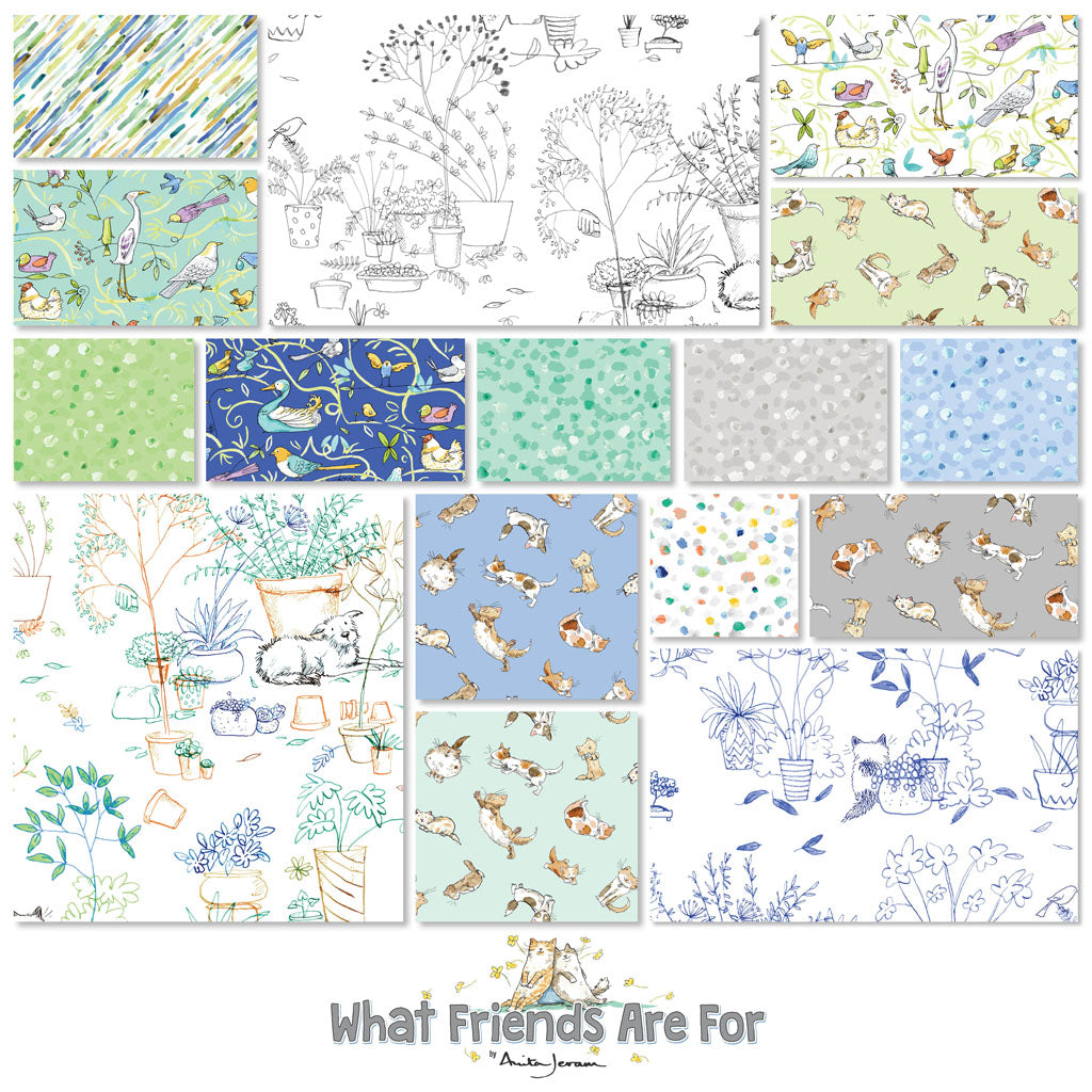 What Friends Are For | Multi Color Dot by Anita Jeram for Clothworks | Y4273-55