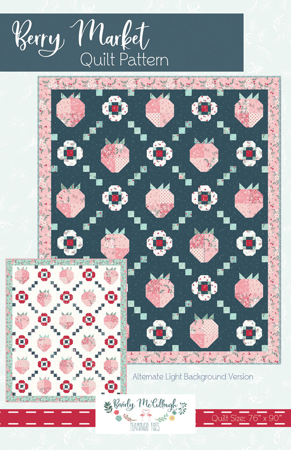 Berry Market Quilt Pattern by Beverly McCullough | 76" x 90"