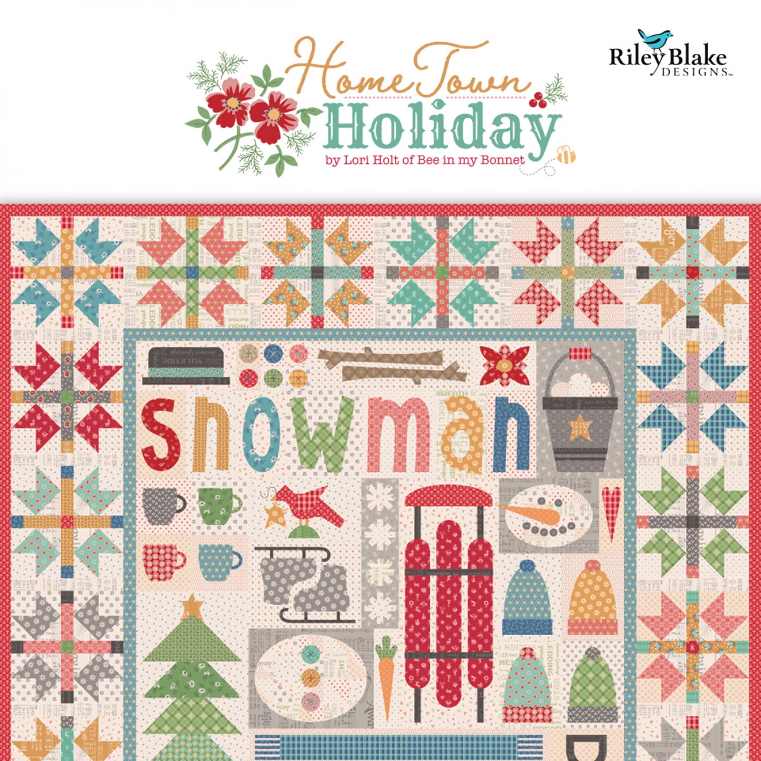 Home Town Holiday | Words Latte by Lori Holt for Riley Blake | C14902-LATTE