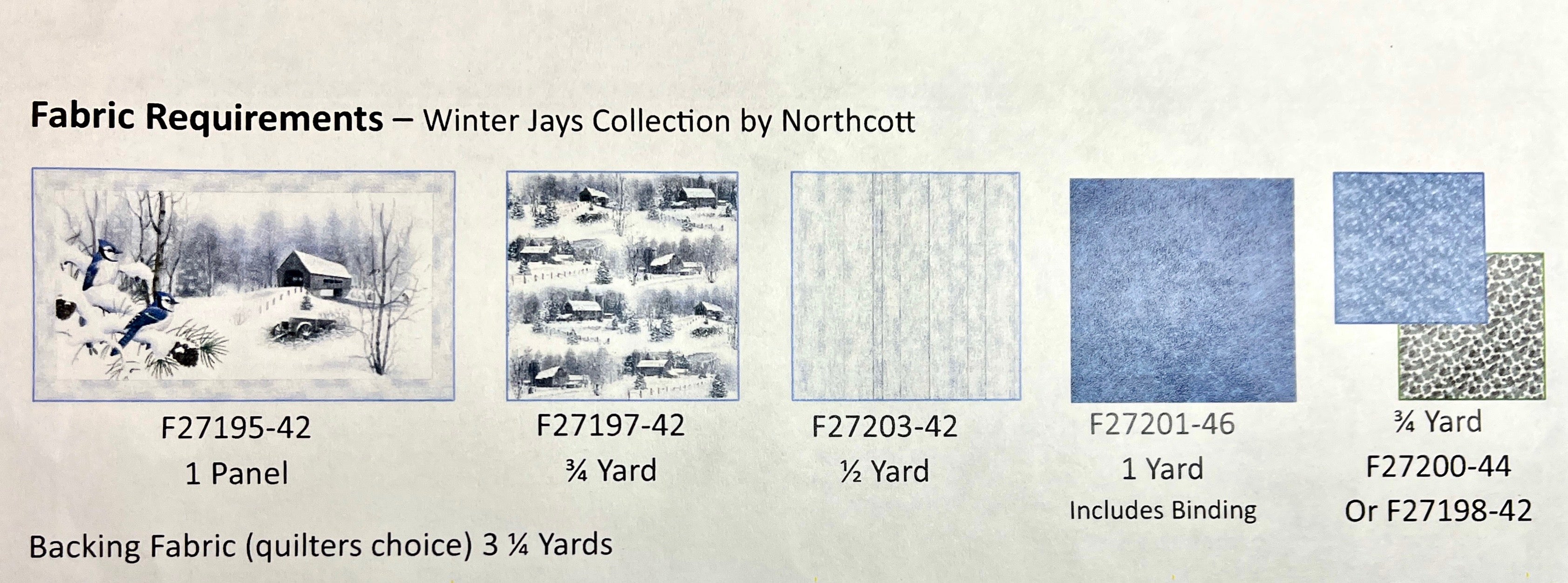 Winter Jays Flannel | Cozy Cover Quilt Pattern | 46" x 55"