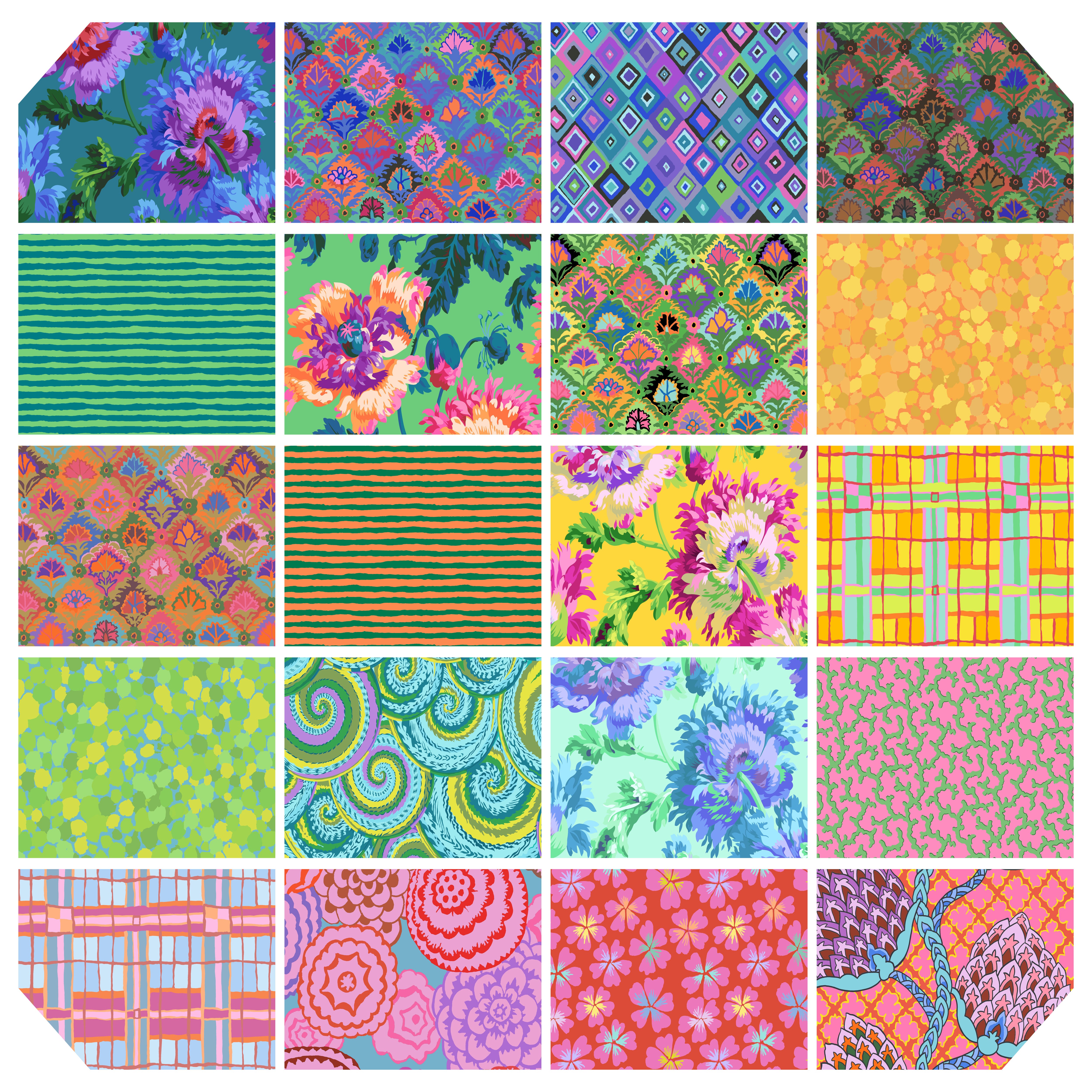 February 2024 | 6" Precut Strips - Bright by Kaffe Fassett Collective | 20pcs