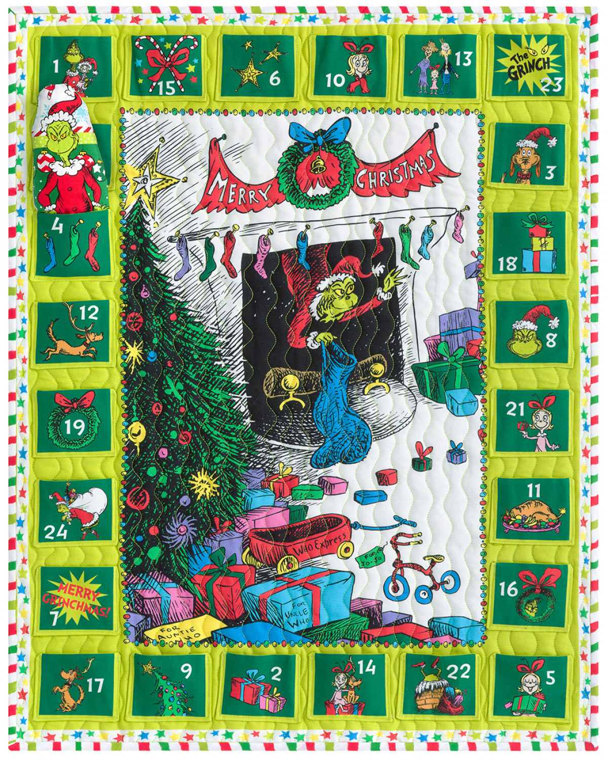 How the Grinch Stole Christmas | Grinchmas Advent Calendar from Robert Kaufman | 23" x 29"