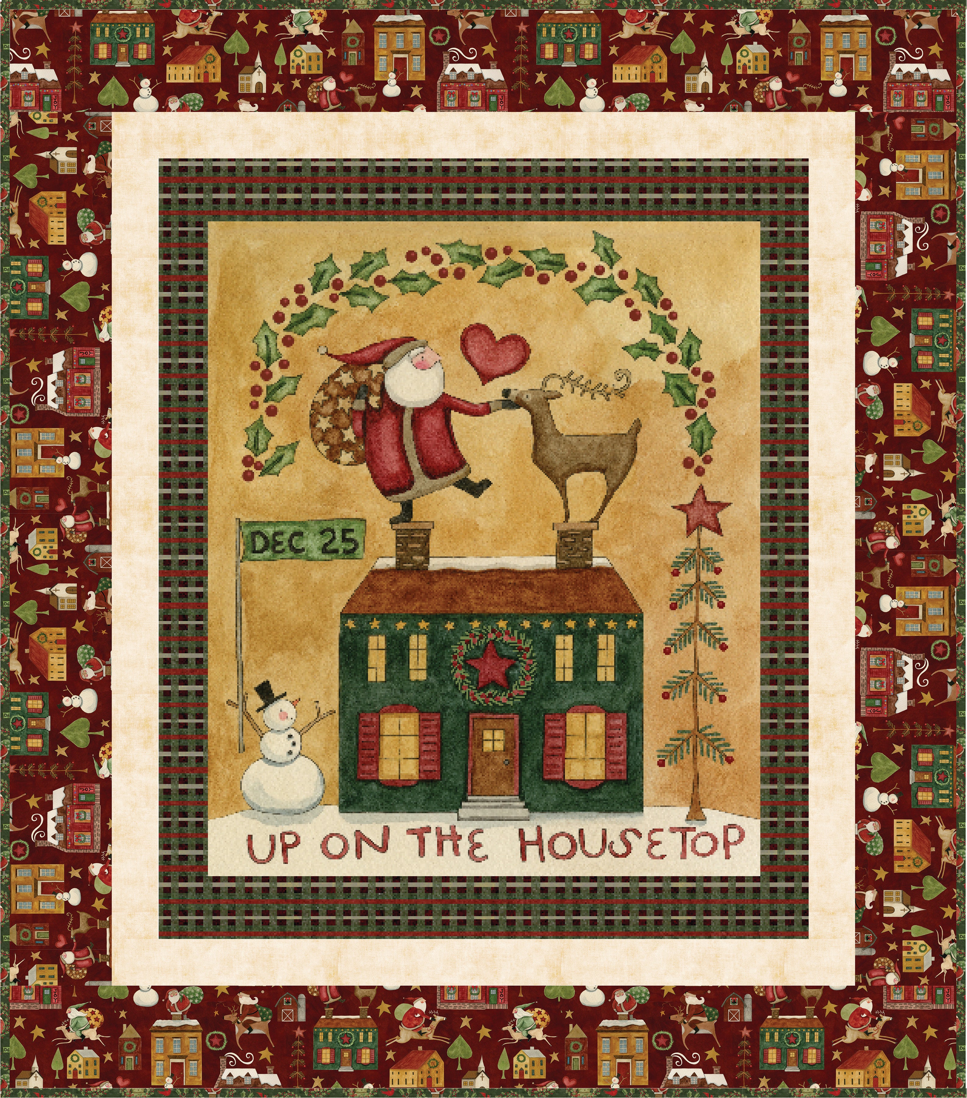 Up on the Housetop | Panel Quilt Kit from Riley Blake | 52" x 59"