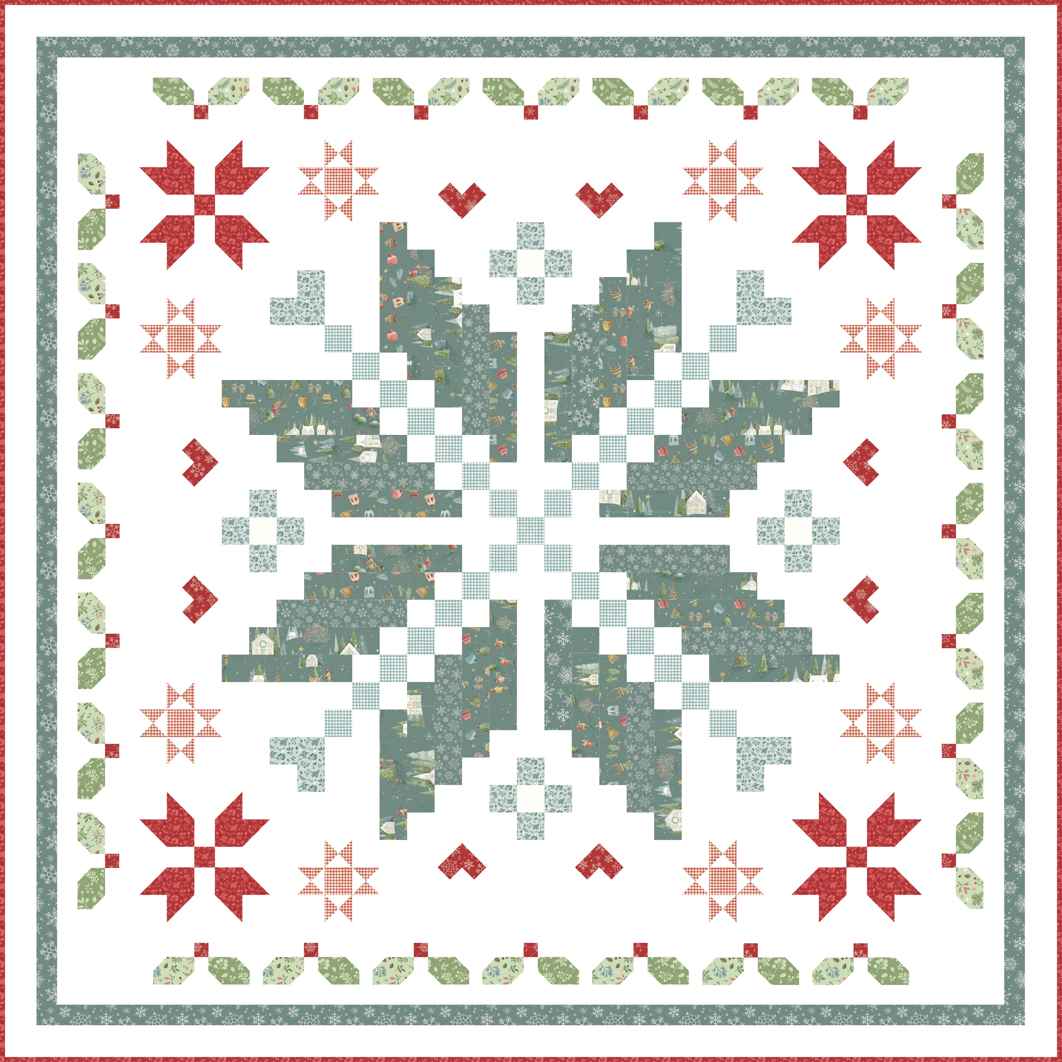 Magical Winterland | Winter Magic Quilt Kit by Andy Knowlton for Riley Blake | 78" x 78"