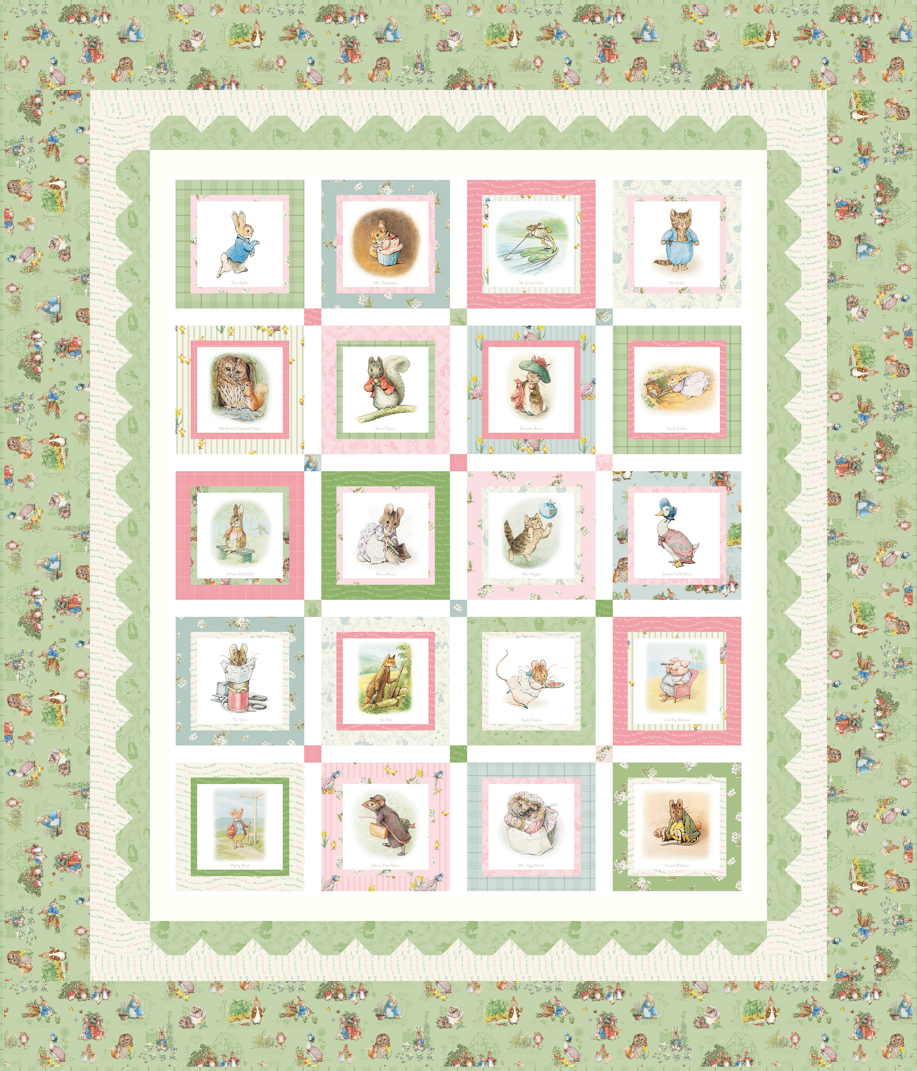 Peter Rabbit & Friends | Panel Quilt Boxed Kit by Beatrix Potter for Riley Blake | 53.5" x 62.5"