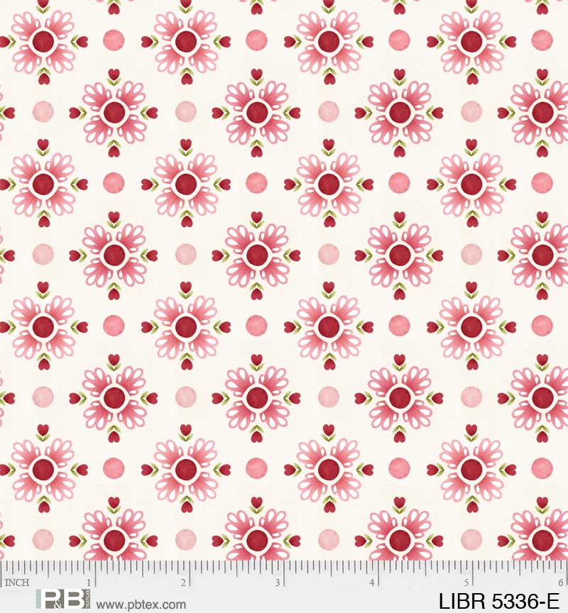 Love Birds | Geo Ecru by Debbie Monson for P&B Textiles | LBIR5336-E