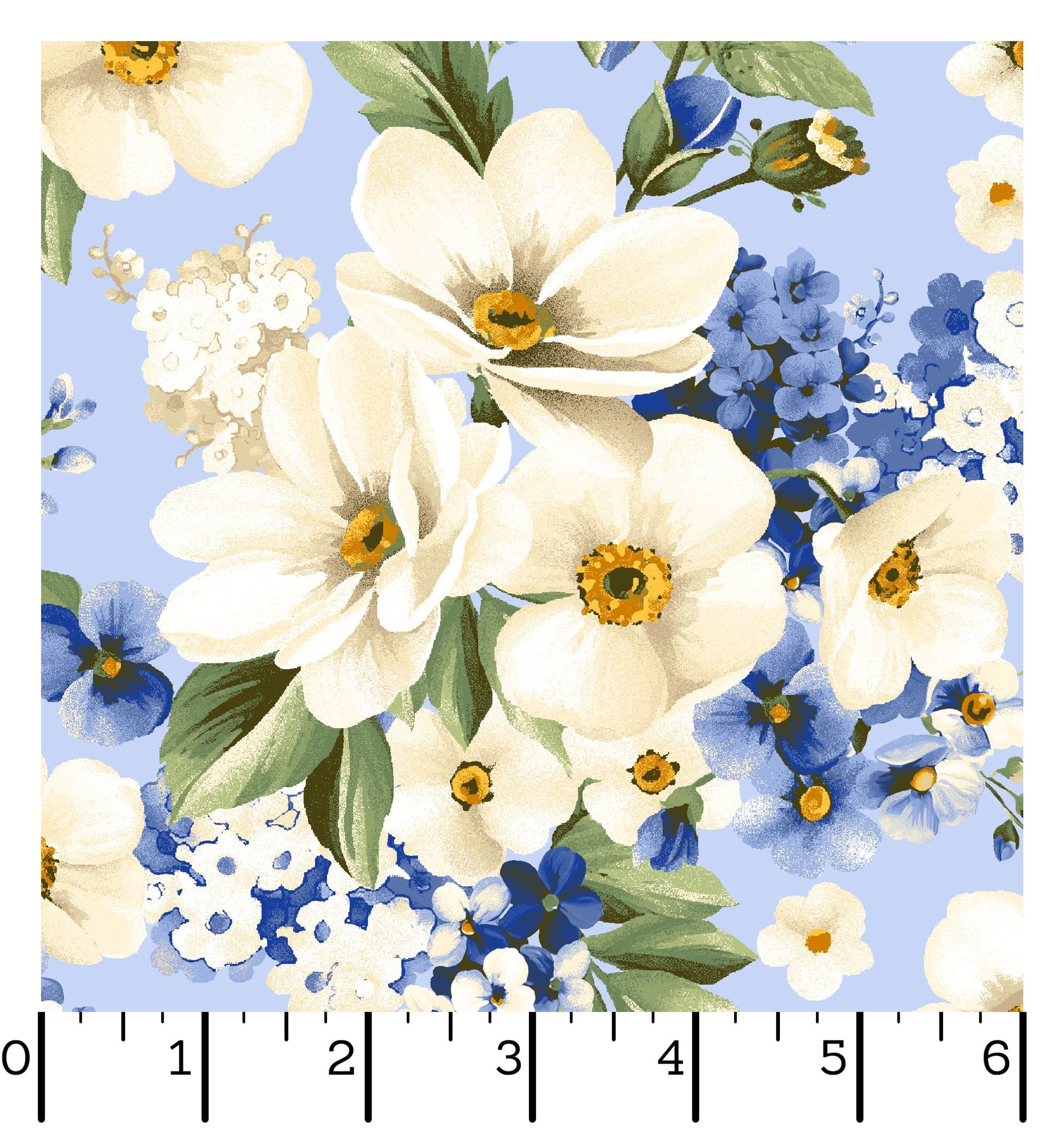 Windflower | Main Flower - Blue by Maywood Studio | MAS10640-B