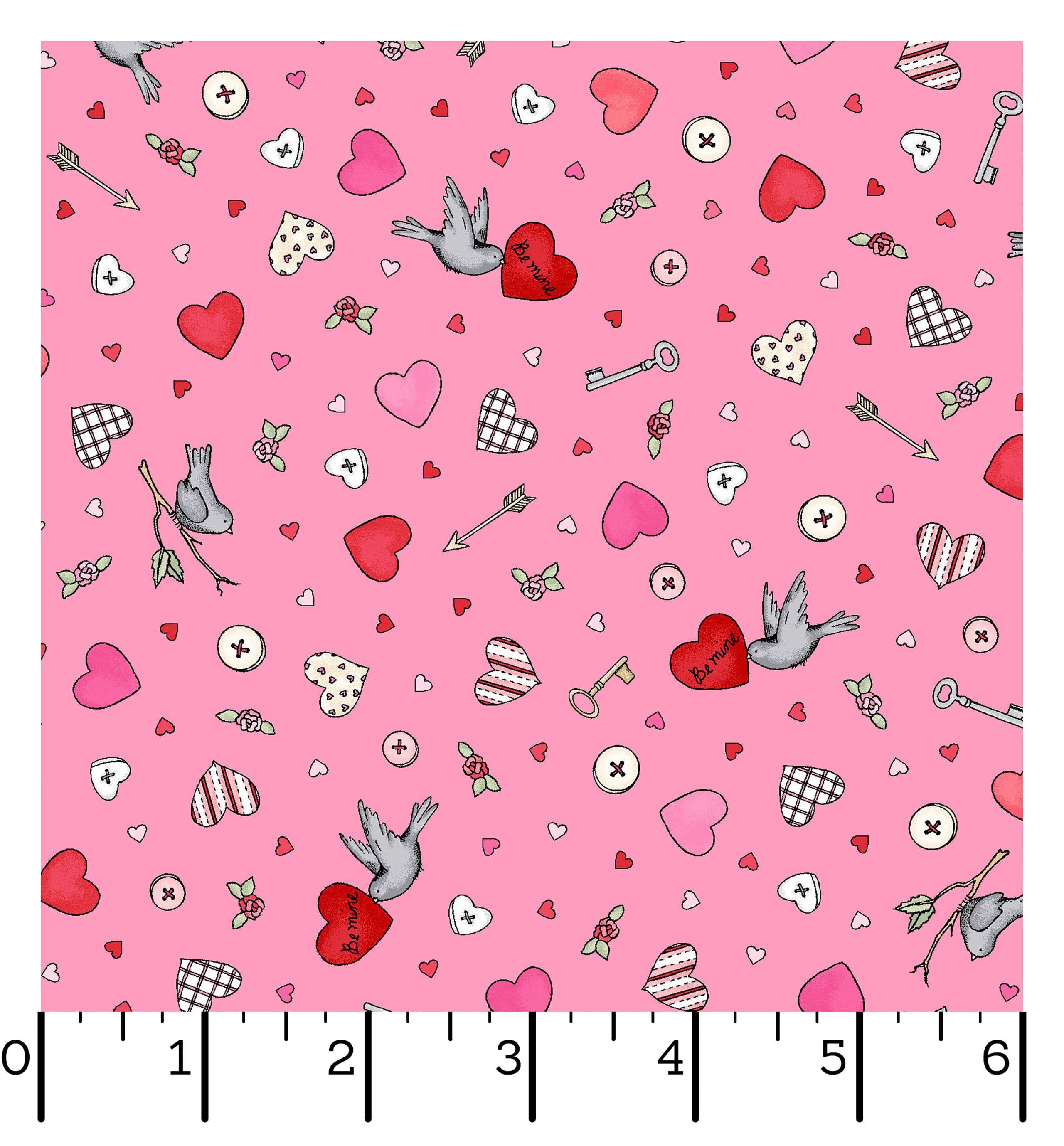 I Heart You | Birds - Pink by Kris Lammers for Maywood Studio | MAS10762-P