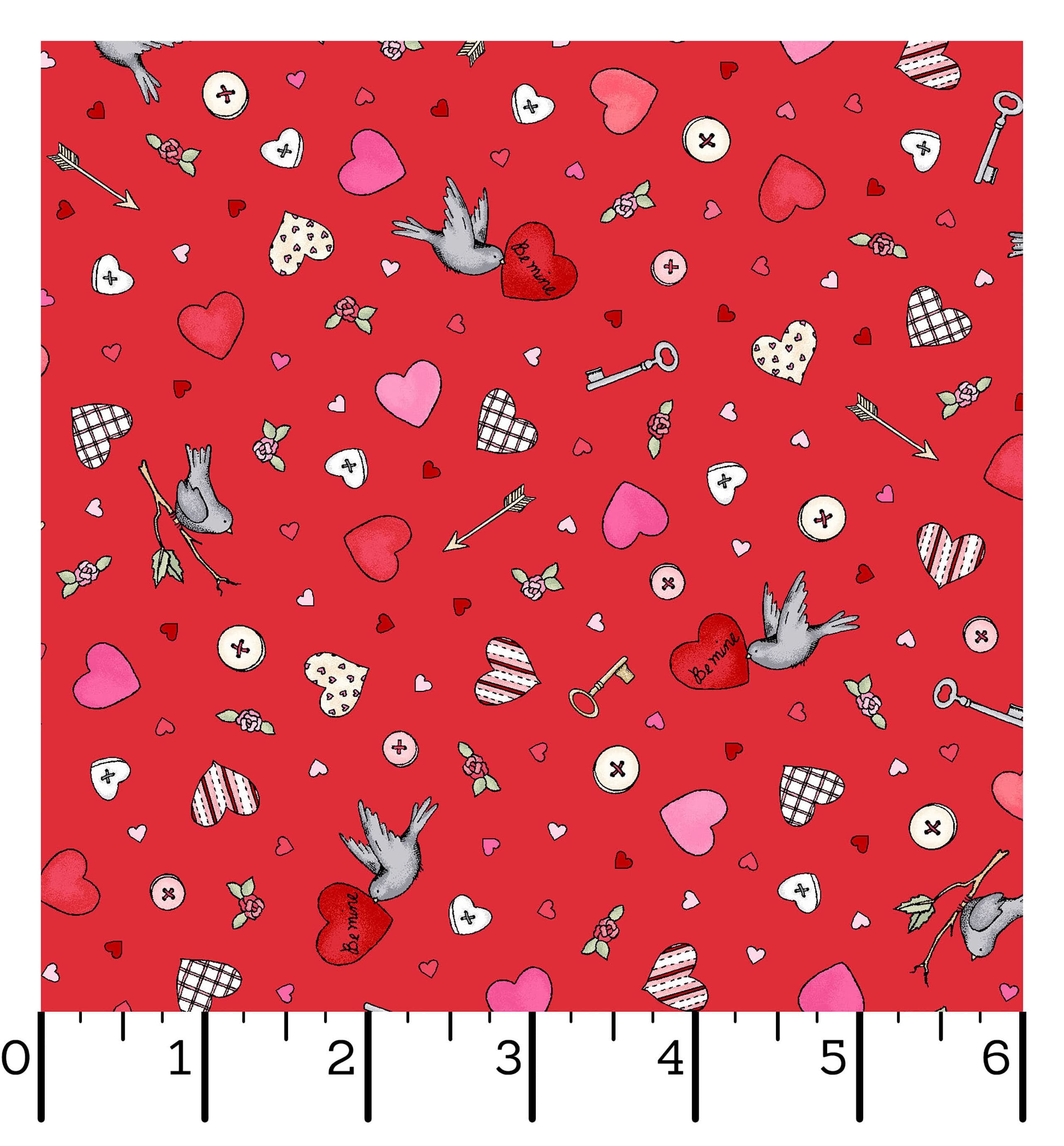 I Heart You | Birds - Red by Kris Lammers for Maywood Studio | MAS10762-R