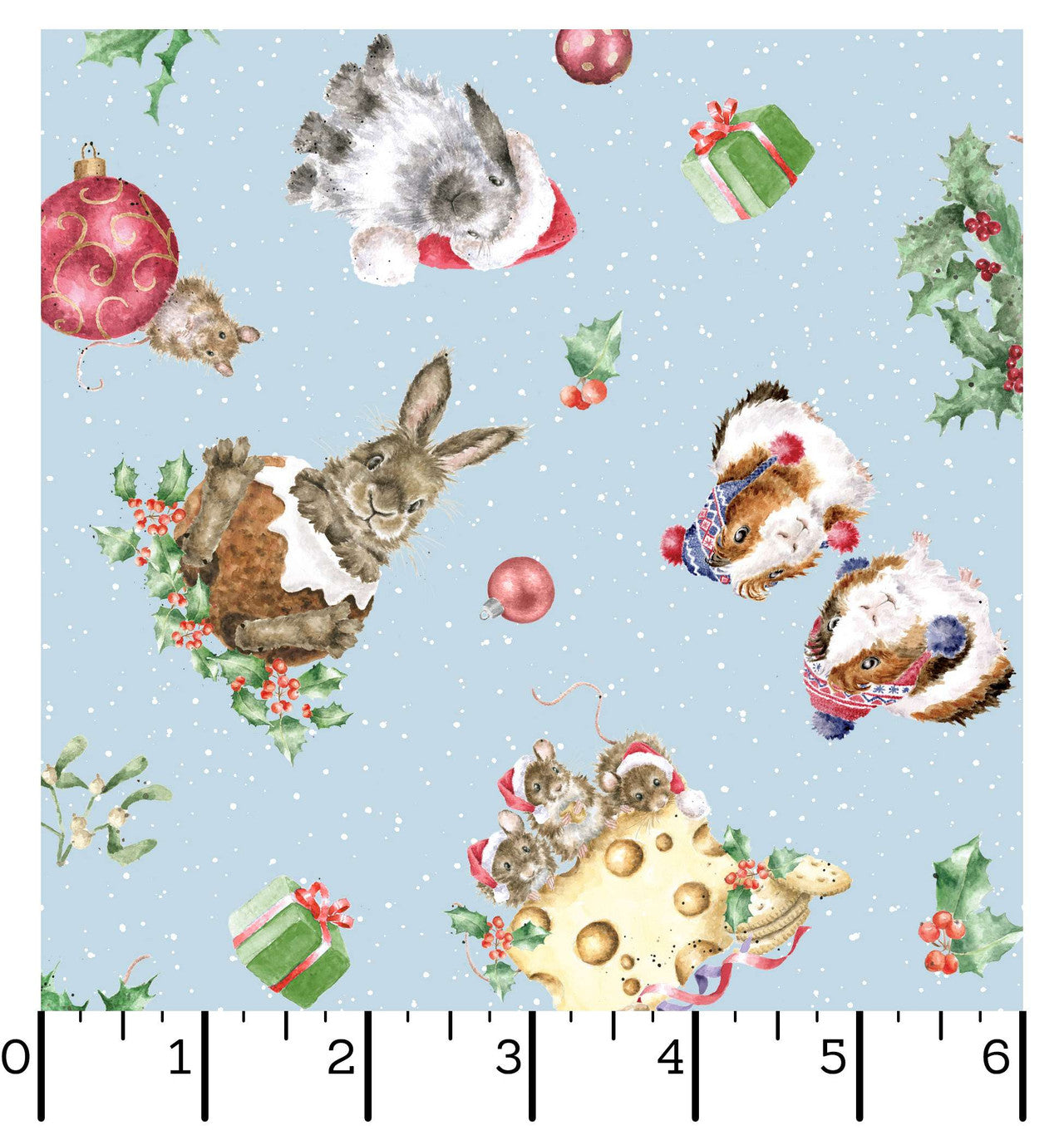 One Snowy Day | Blue Furry Friends by Hannah Dale for Maywood Studio | D10373-B