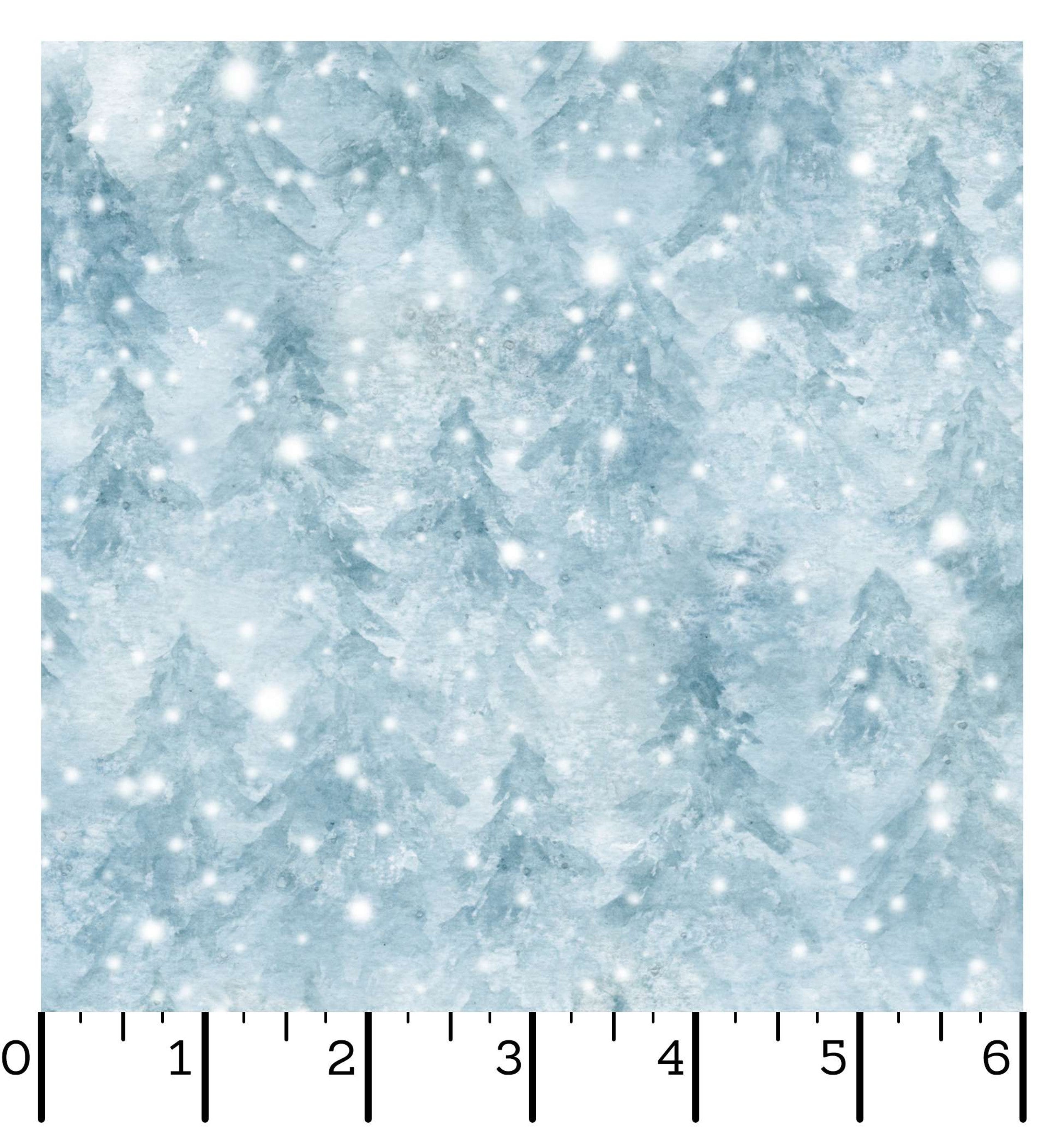 One Snowy Day | Blue Snowscape by Hannah Dale for Maywood Studio | MASD10377-B