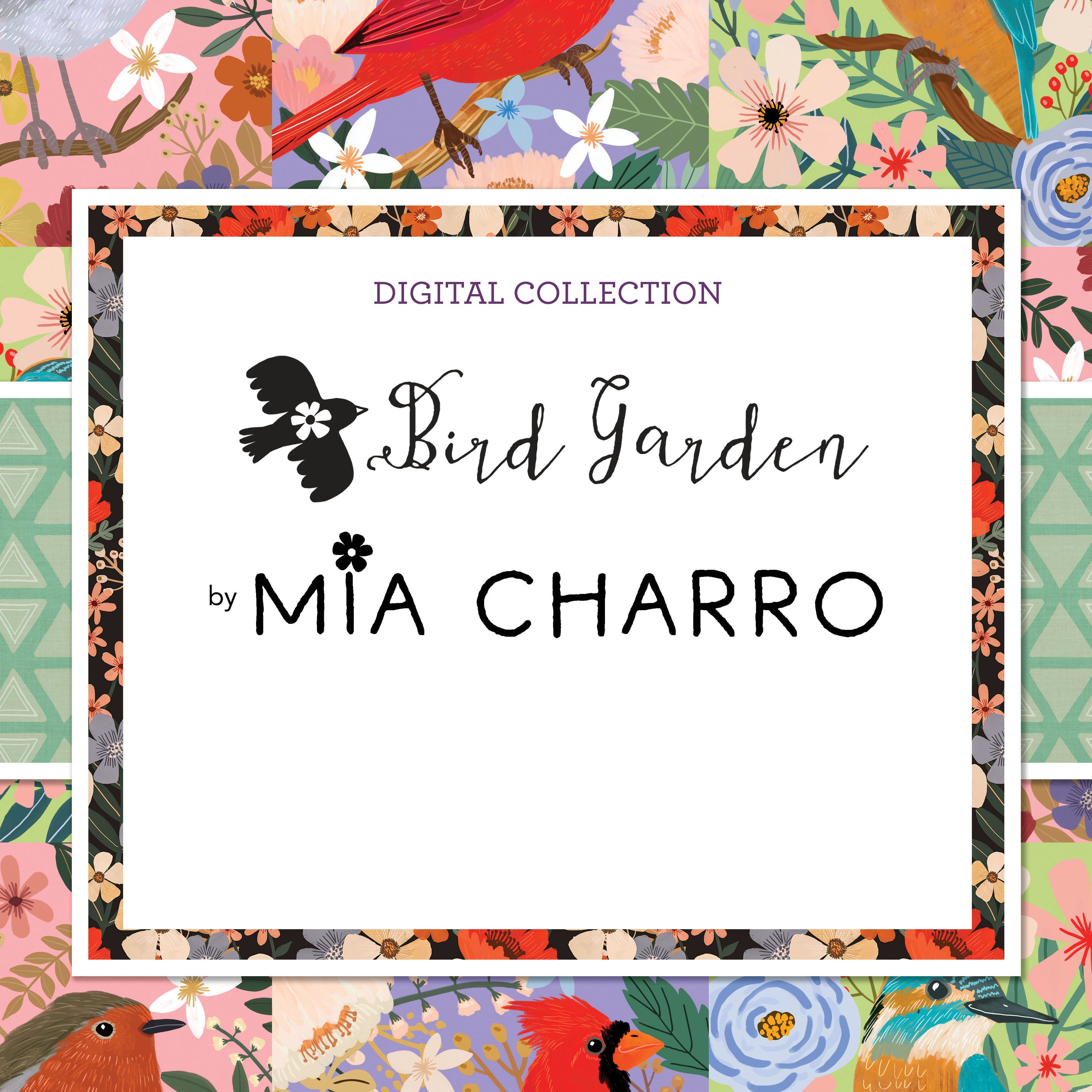 Bird Garden - Marion Turmeric by Mia Charro for Free Spirit