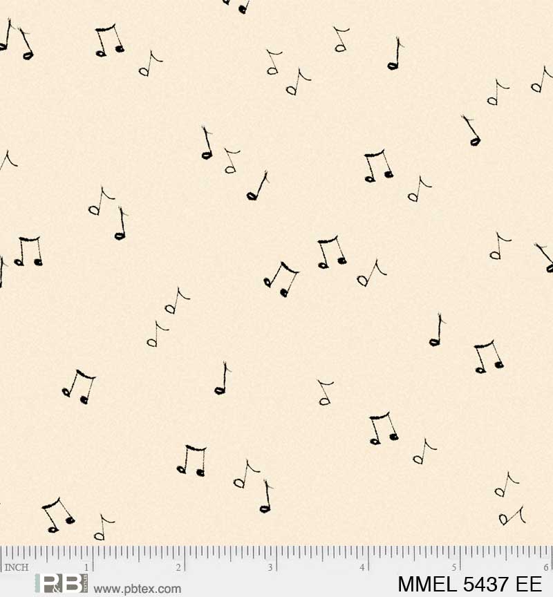 Merry Melody | Allover Music Notes Cream by Lesa Marino for P&B Textiles | MMEL5437-EE