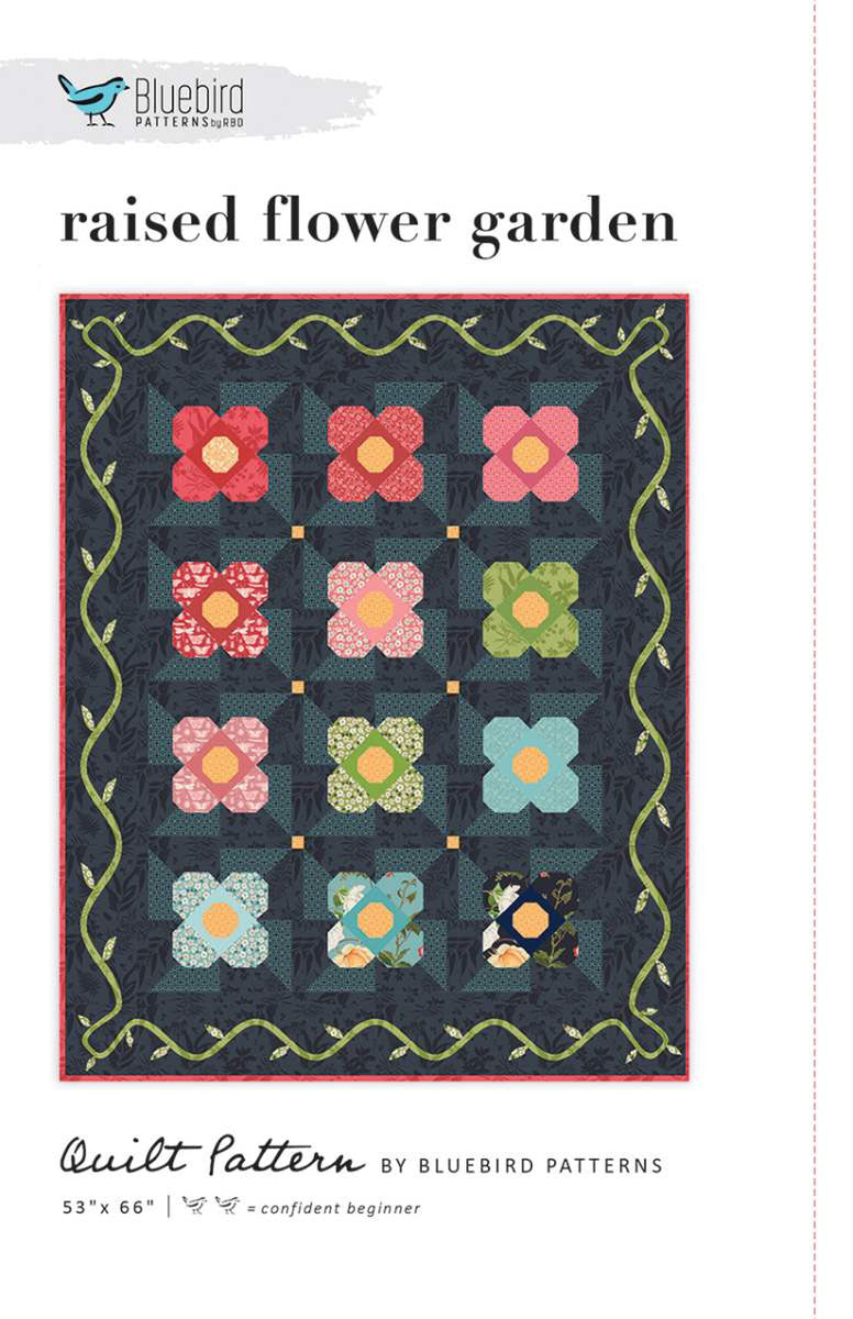Raised Flower Garden Pattern by Bluebird Patterns for Riley Blake (52"x65")