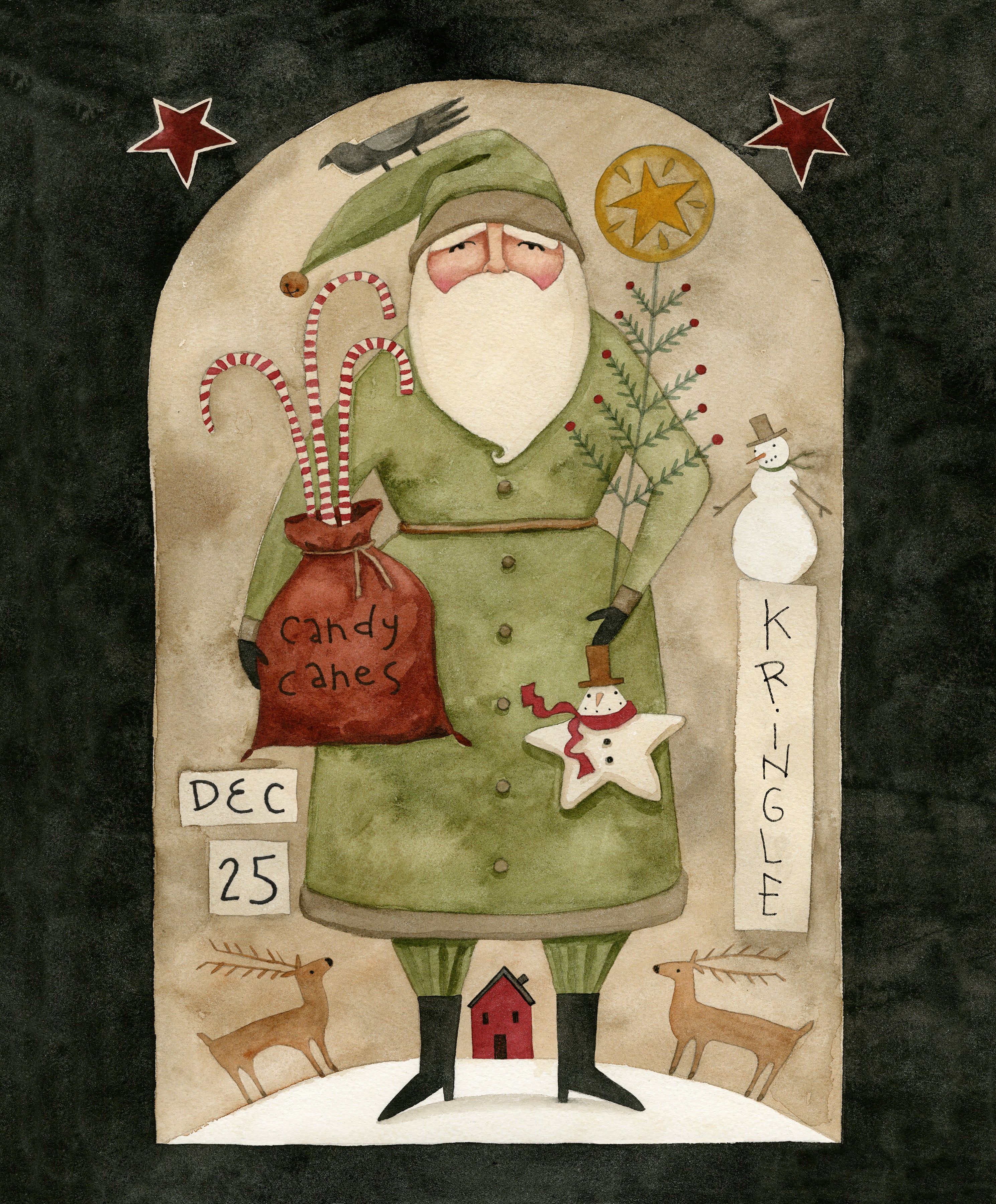 Kringle | Kris Kringle 36" Panel by Teresa Kogut for Riley Blake