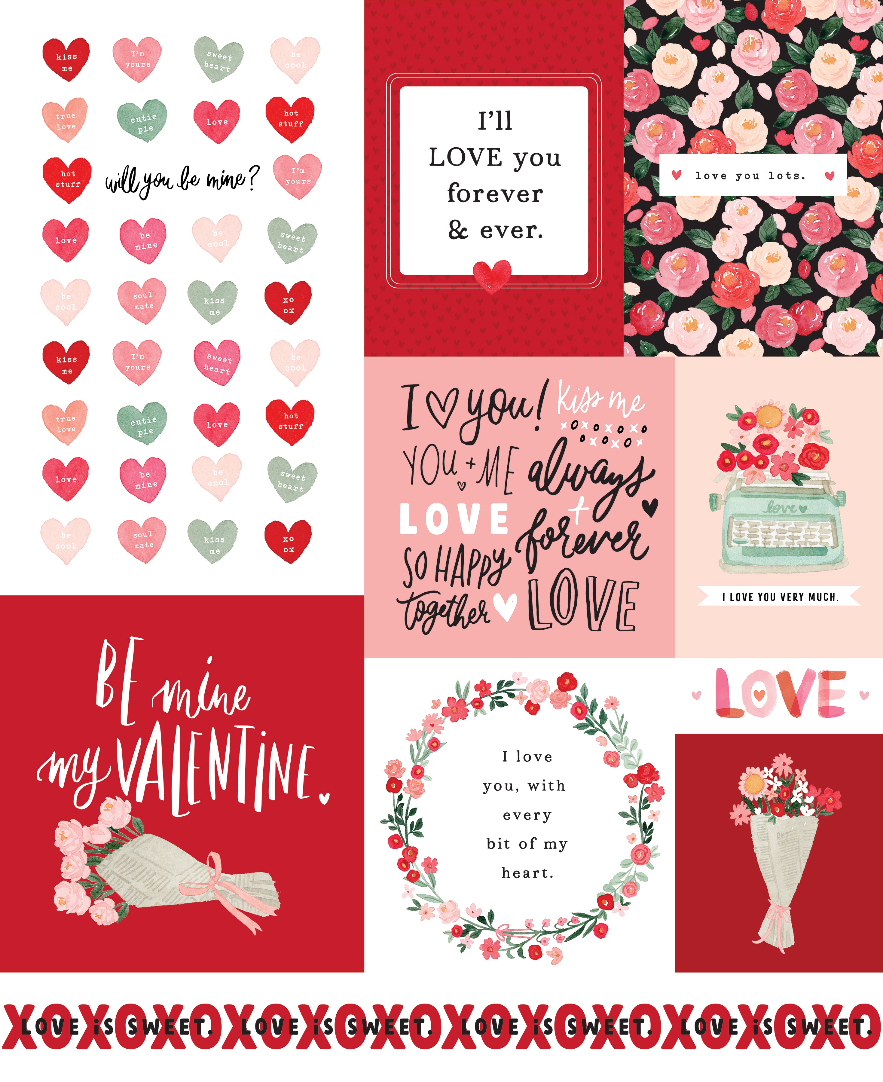 My Valentine | 36" Panel by Echo Park Paper Co. for Riley Blake | P14157-PANEL