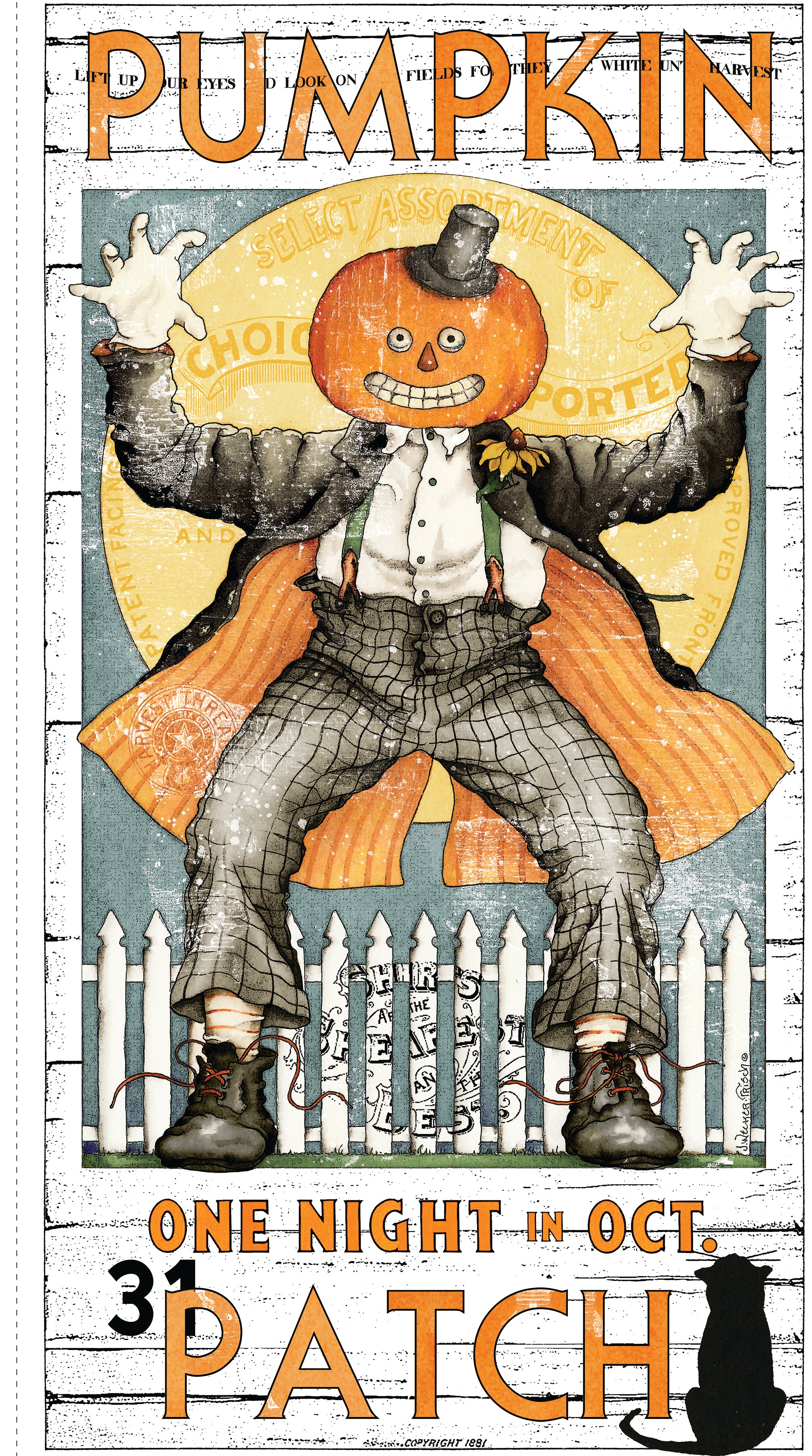 Pumpkin Patch | Pumpkin Poster Main Panel by J. Wecker Frisch for Riley Blake | PD14570-PANEL