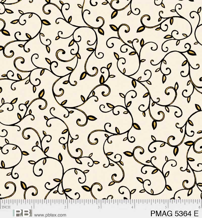 Practical Magic | Scroll Eggshell by Jacqueline Wild for P&B Textiles | PMAG5364-E