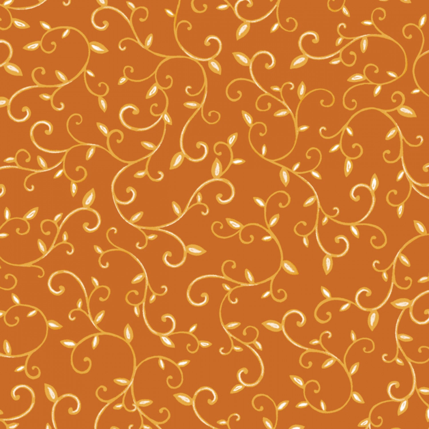 Practical Magic | Scroll Orange by Jacqueline Wild for P&B Textiles | PMAG5364-O