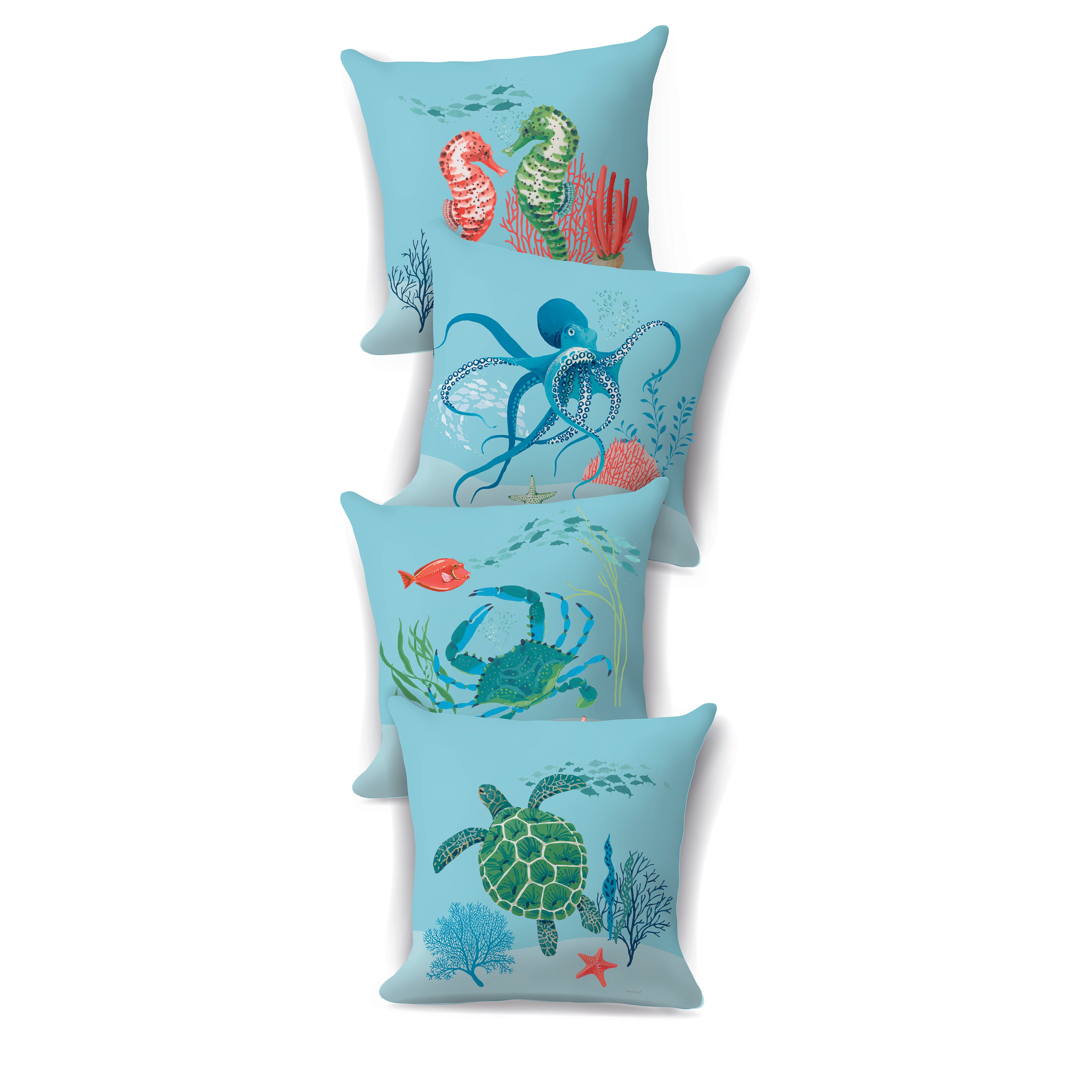 Free as the Ocean | 36" Sea Animals Pillow Panel by Lisa Audit for Riley Blake | PP14806-PANEL