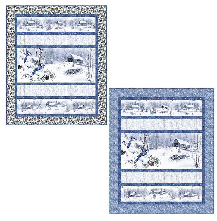 Winter Jays Flannel | Cozy Cover Quilt Pattern | 46" x 55"