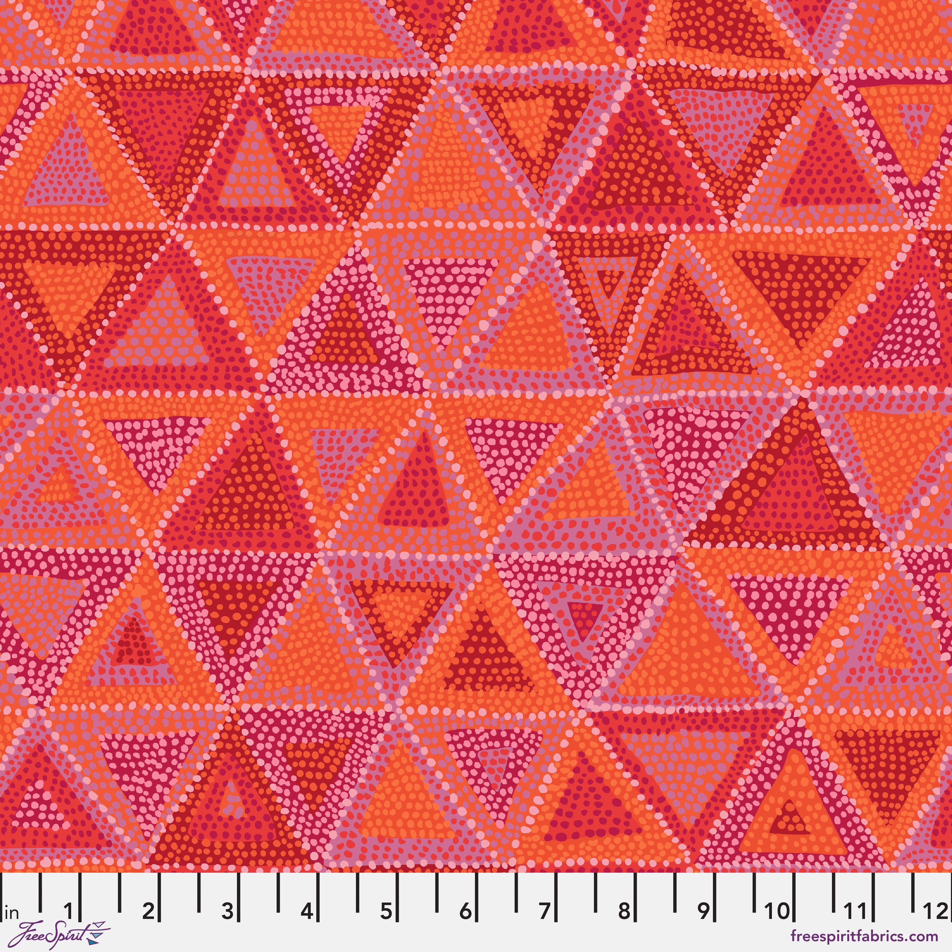 Vintage | Beaded Tents - Red by Kaffe Fassett Collective for Free Spirit