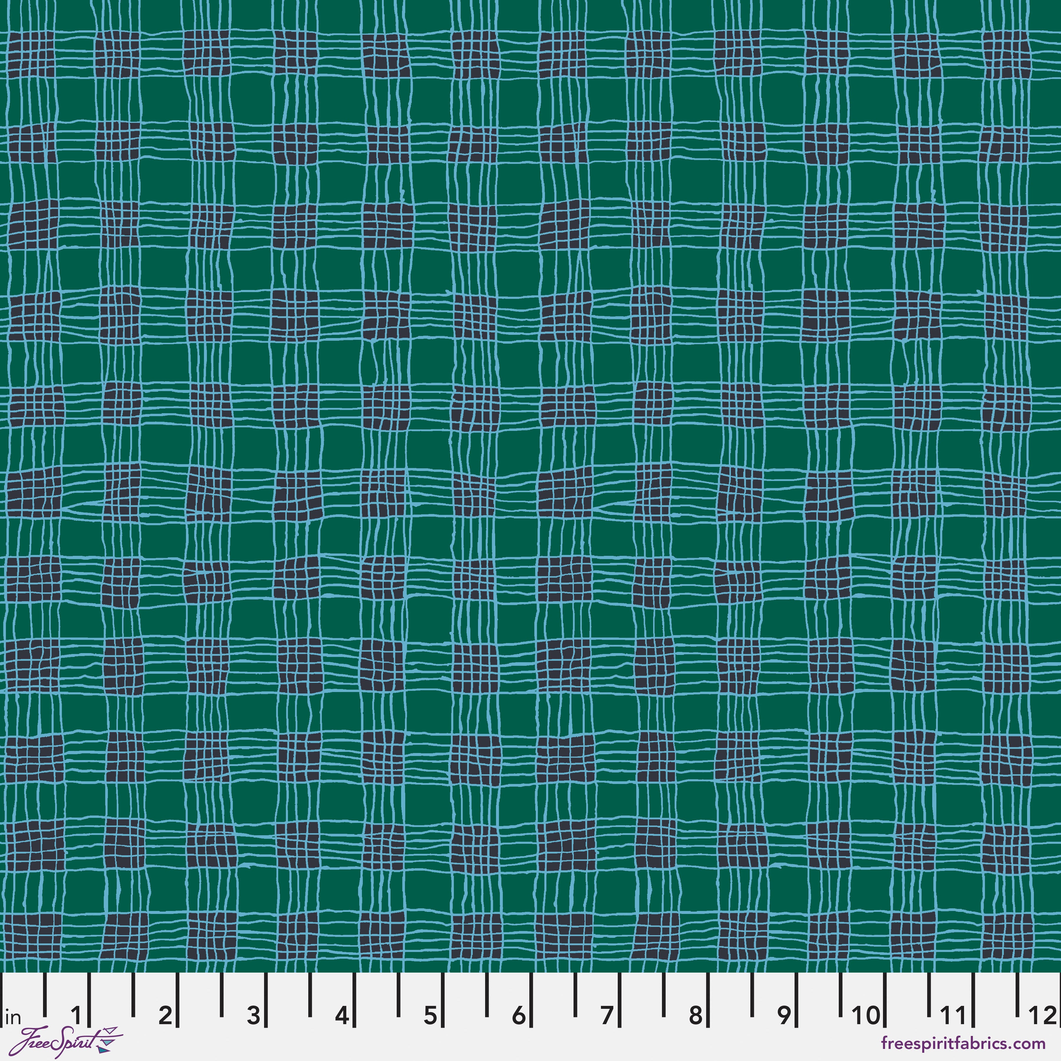 February 2025 | Gingham - Aqua by Kaffe Fassett Collective for Free Spirit | PWBM089.AQUA