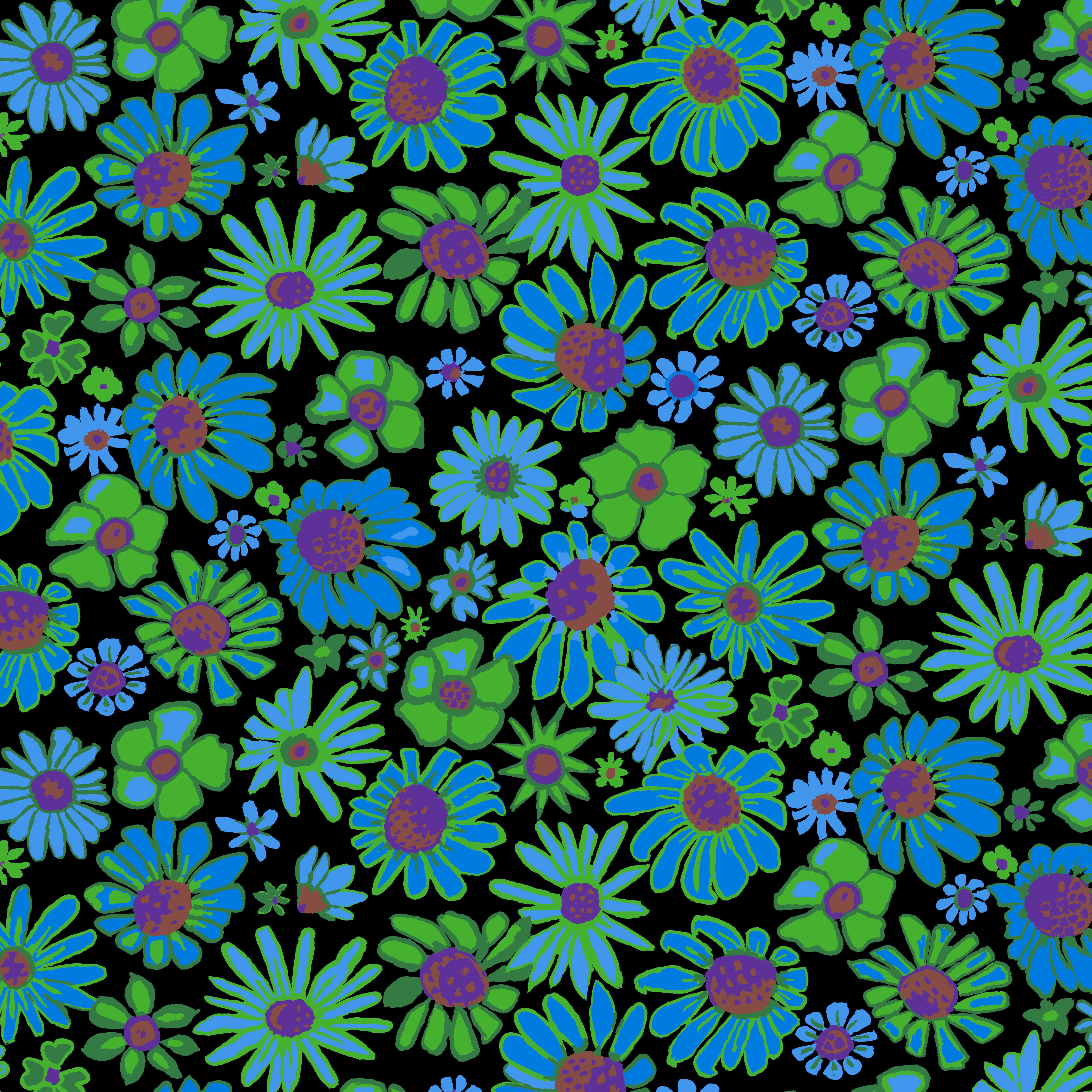 August 2024 | Bloomers - Black by Brandon Mably for the Kaffe Fassett Collective | PWBM093.BLACK