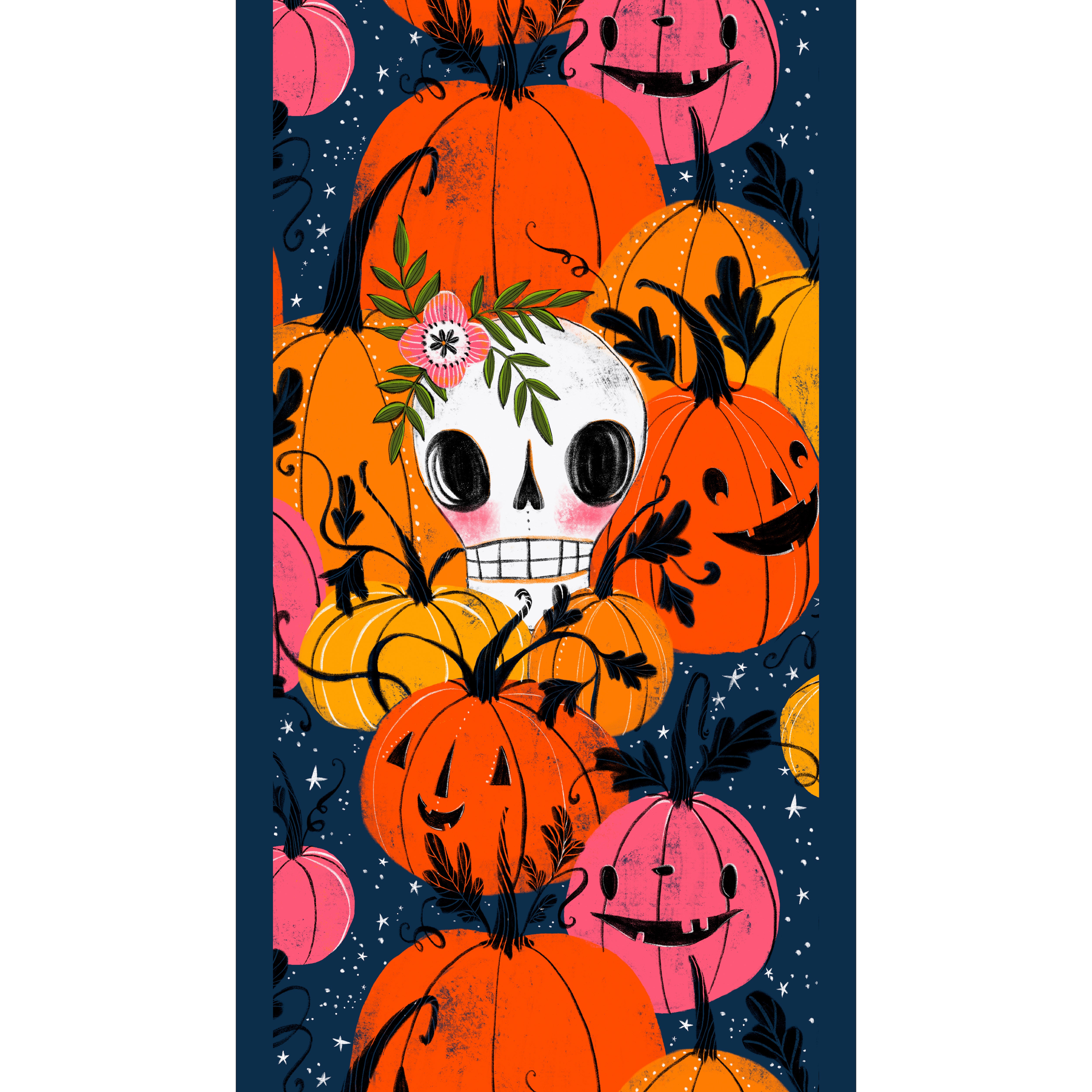 Pretty Creepy | In the Pumpkin Patch Panel by Cori Dantini for Free Spirit