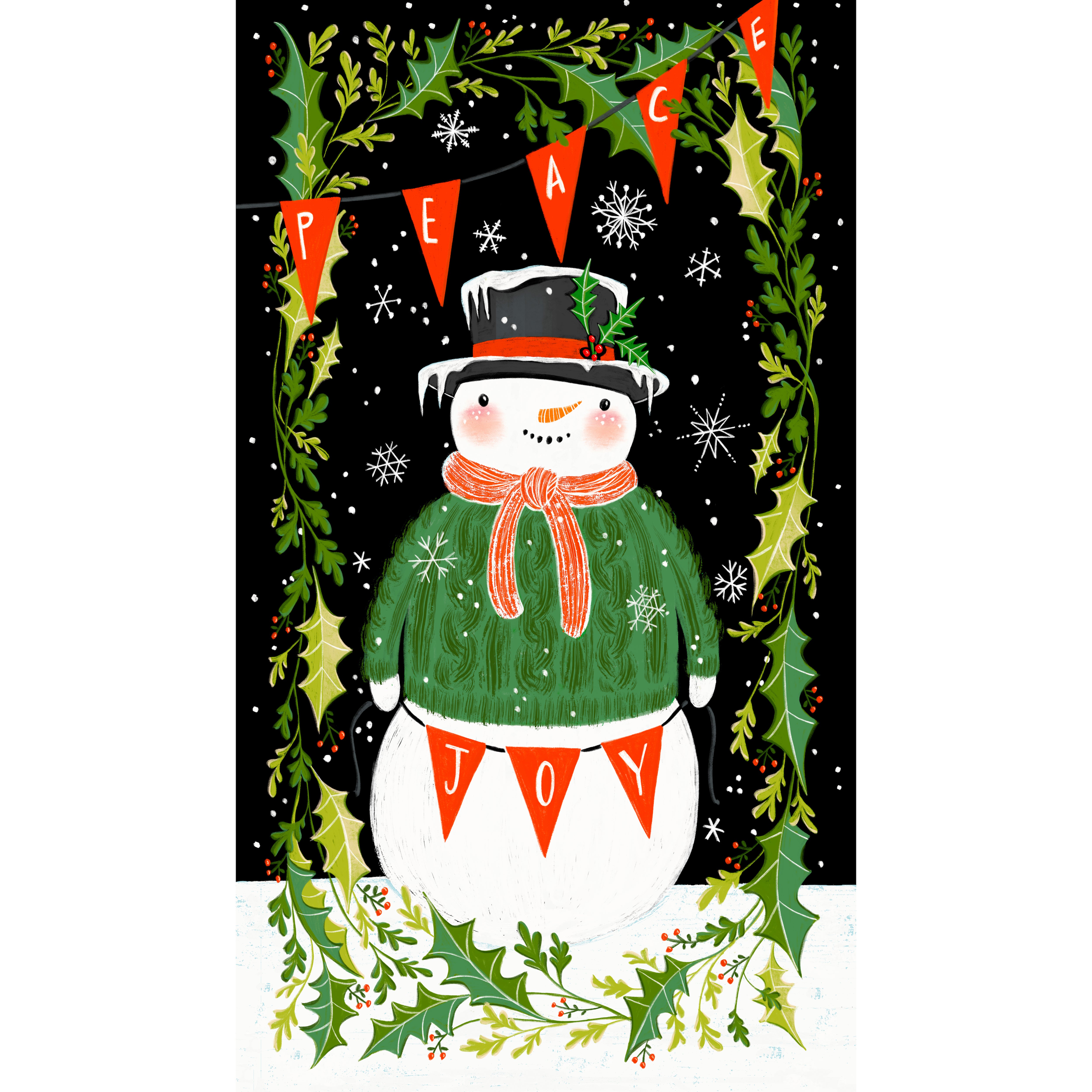 Winter Joy | Peace and Joy 24" Panel by Cori Dantini for Free Spirit