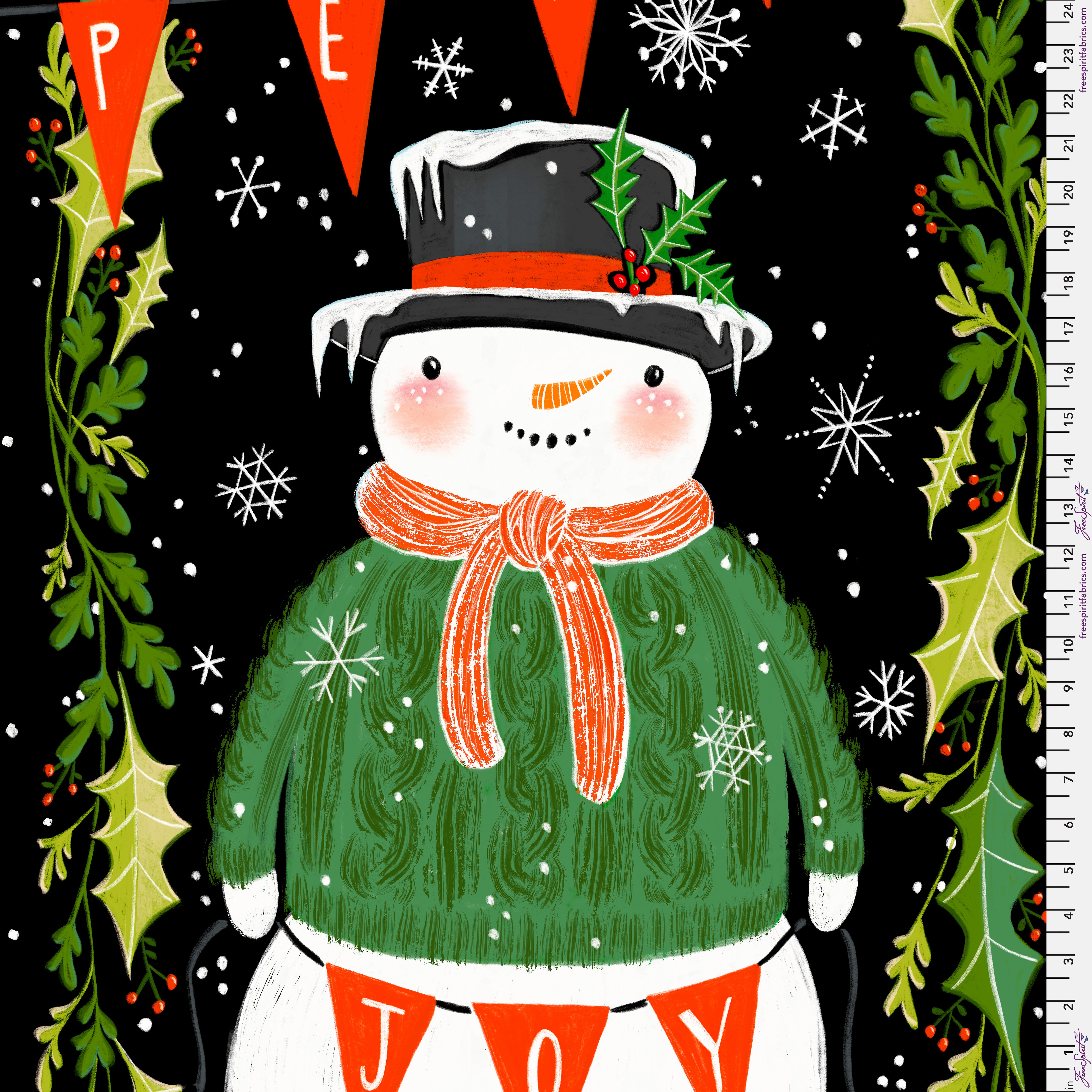 Winter Joy | Peace and Joy 24" Panel by Cori Dantini for Free Spirit