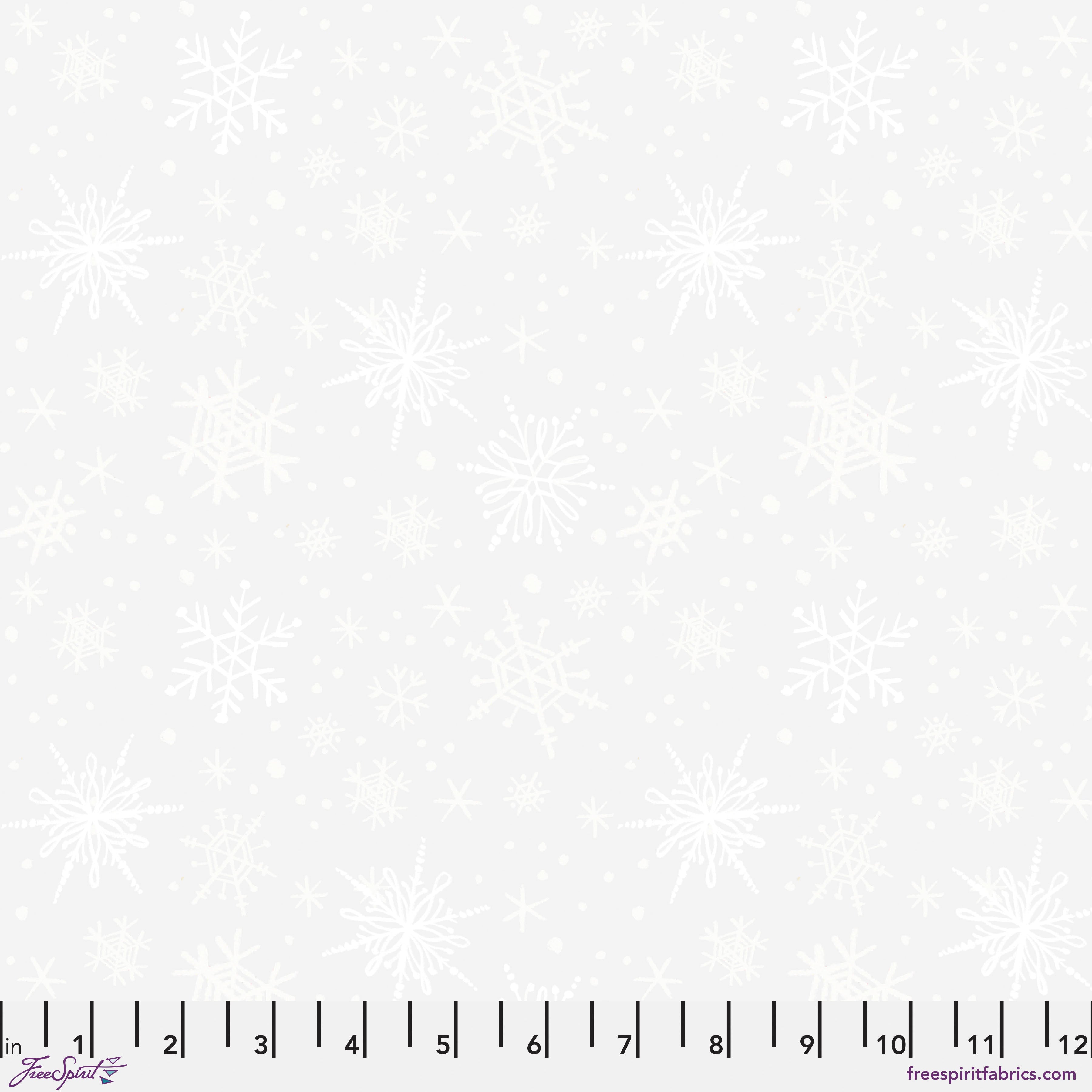 Winter Joy | Dancing Snowflake - White by Cori Dantini for Free Spirit