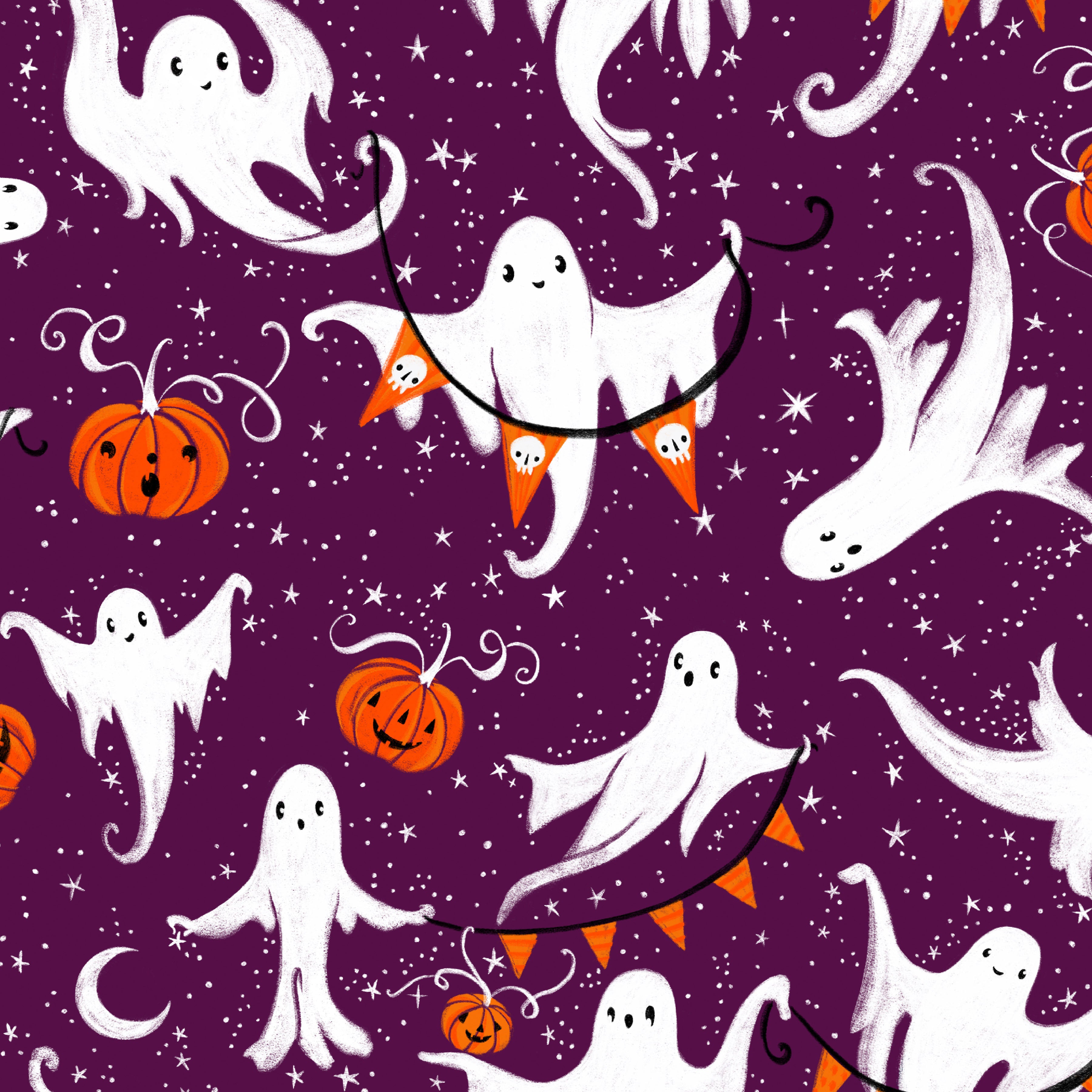 Ghostly Greetings | A Time for Ghosts - Purple by Cori Dantini for Free Spirit