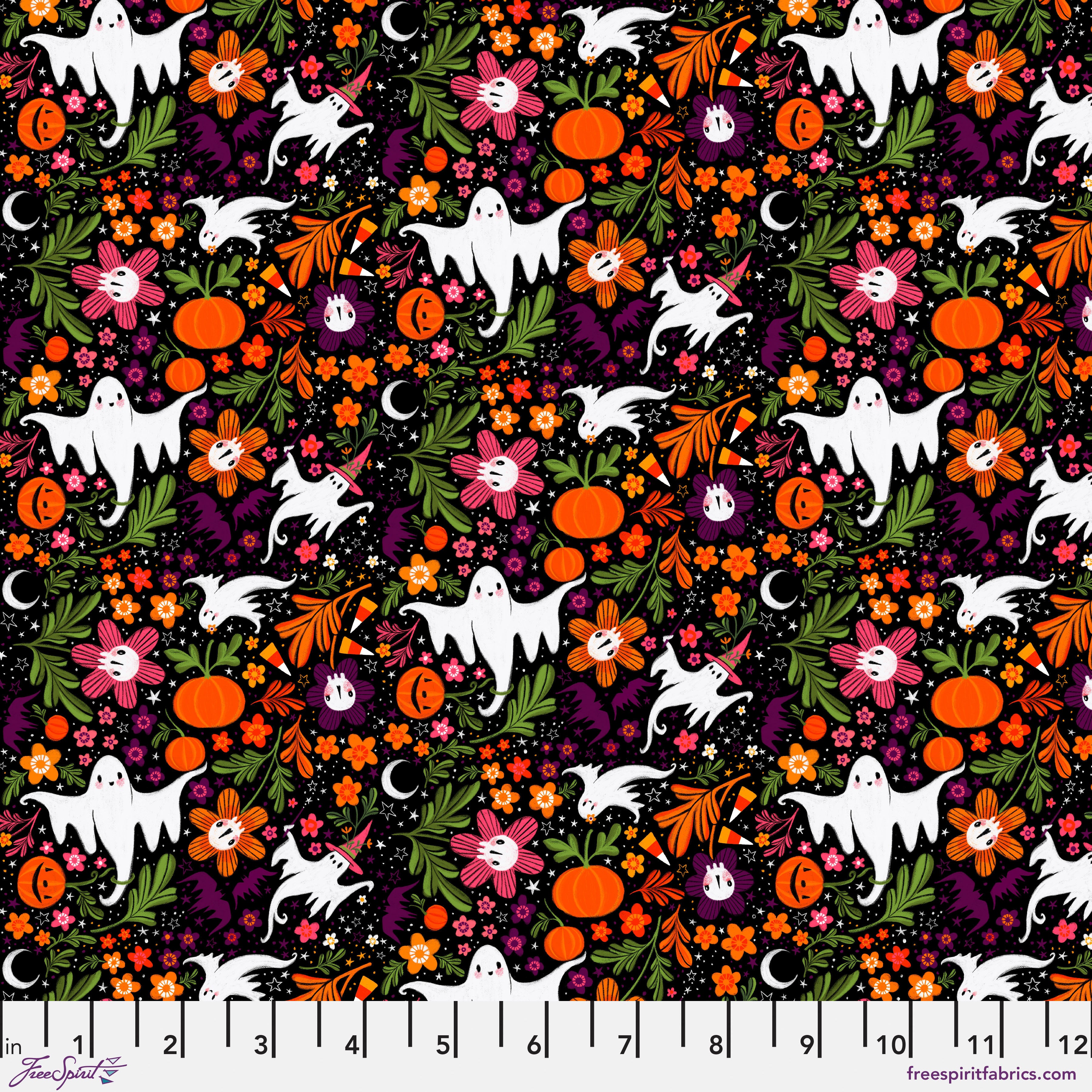 Ghostly Greetings | Spooktacular - Black by Cori Dantini for Free Spirit