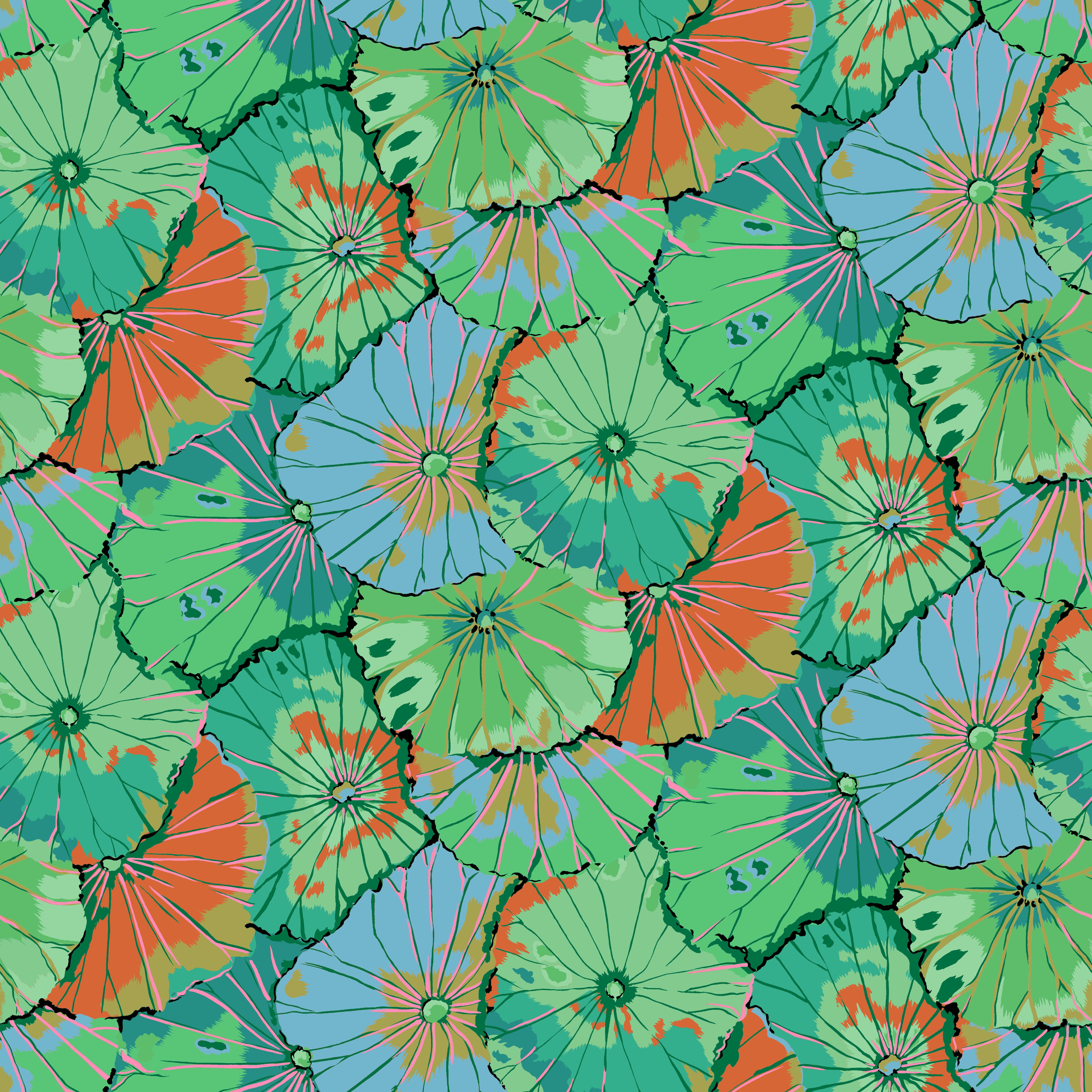 August 2024 | Lotus Leaf - Emerald by Kaffe Fassett for the Kaffe Fassett Collective | PWGP029.EMERALD