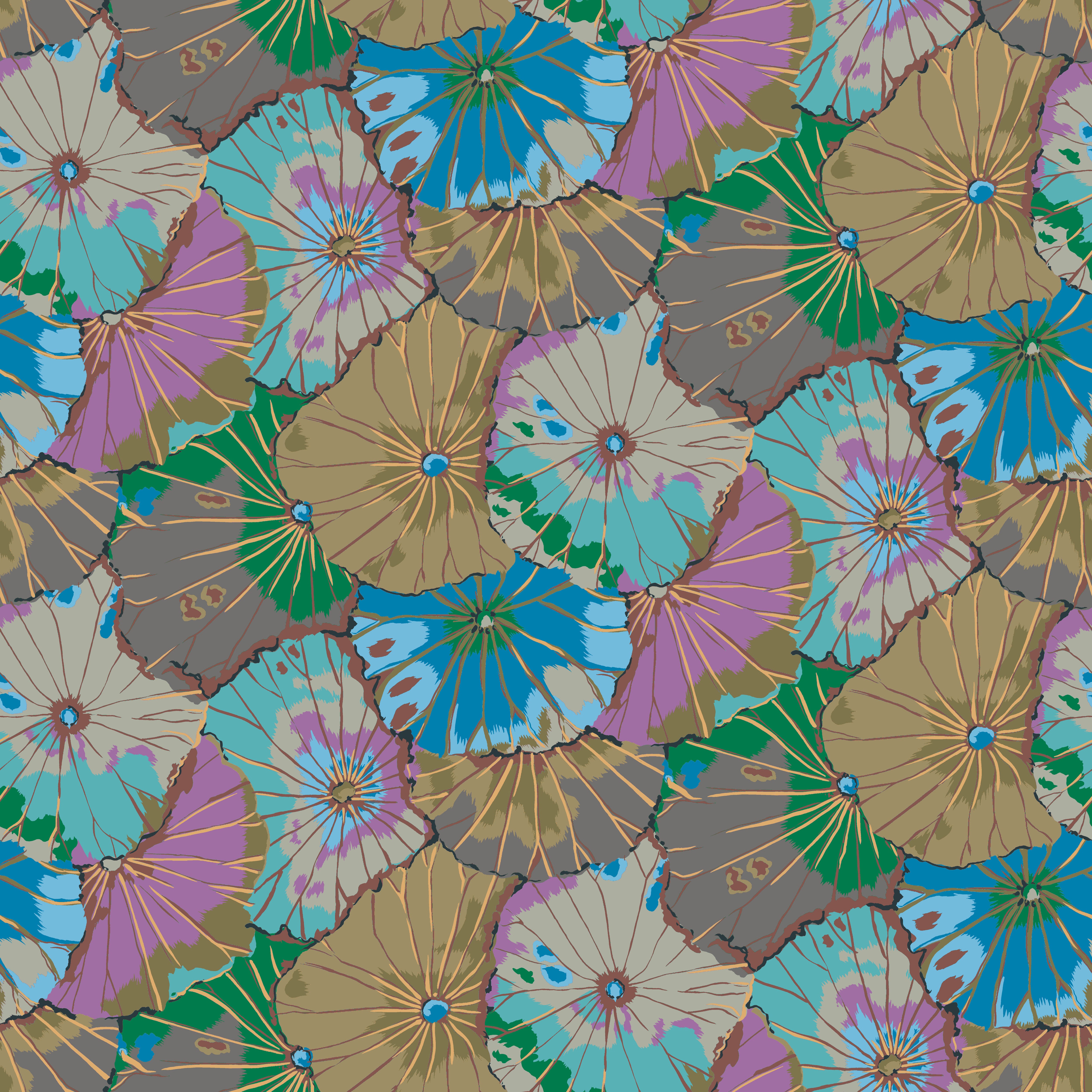 August 2024 | Lotus Leaf - Grey by Kaffe Fassett for the Kaffe Fassett Collective | PWGP029.GREY