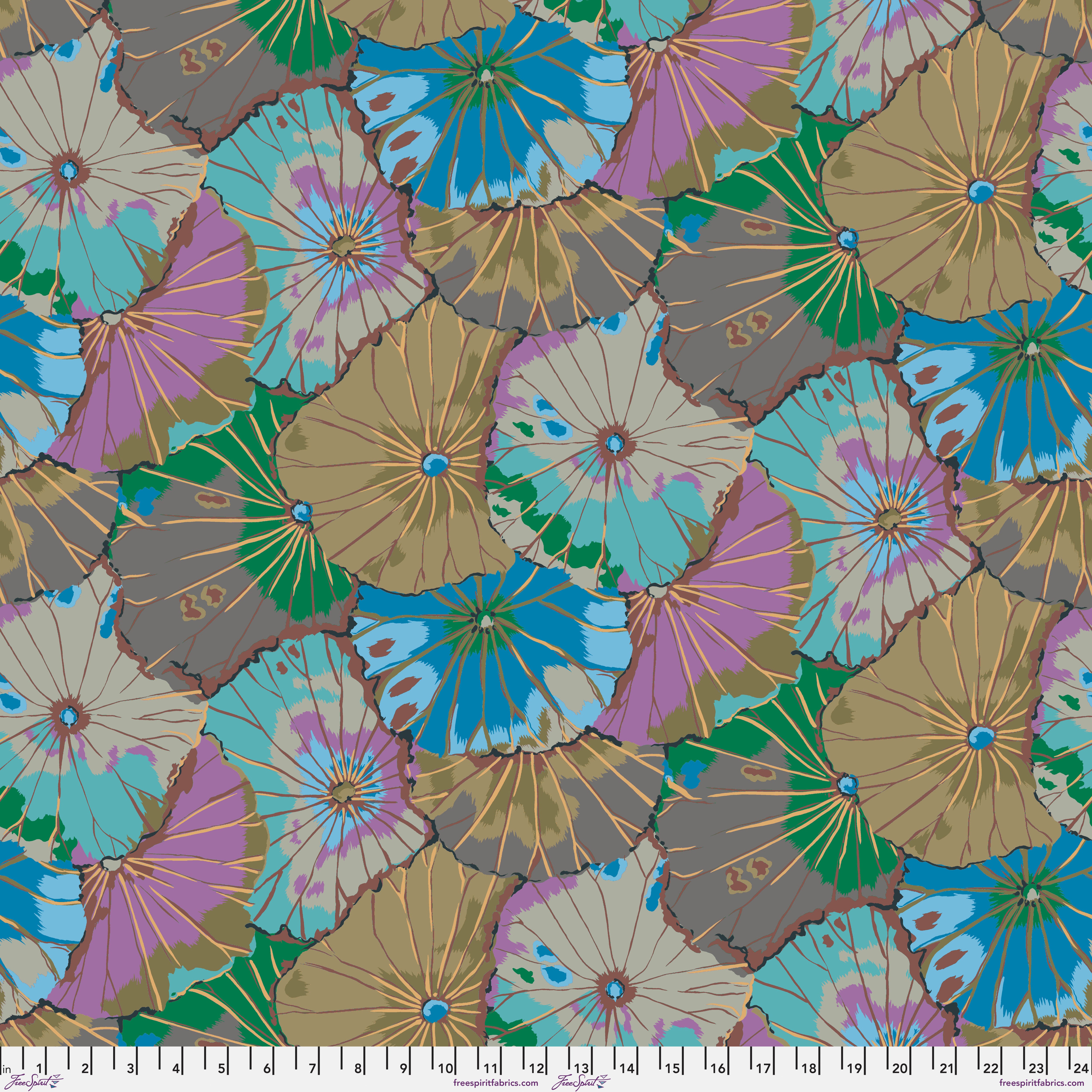 August 2024 | Lotus Leaf - Grey by Kaffe Fassett for the Kaffe Fassett Collective | PWGP029.GREY