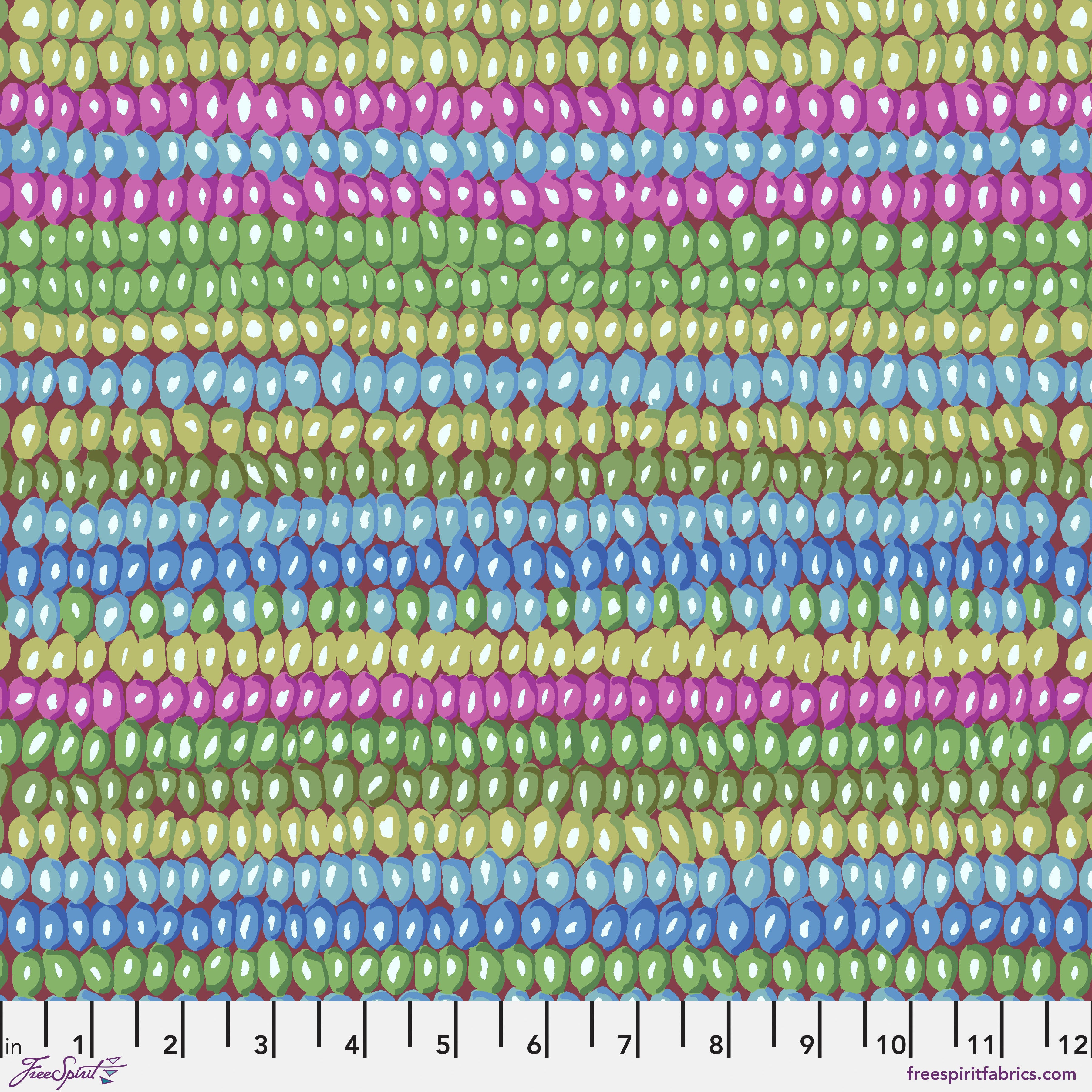 Vintage | Bead Stripe - Moss by Kaffe Fassett Collective for Free Spirit
