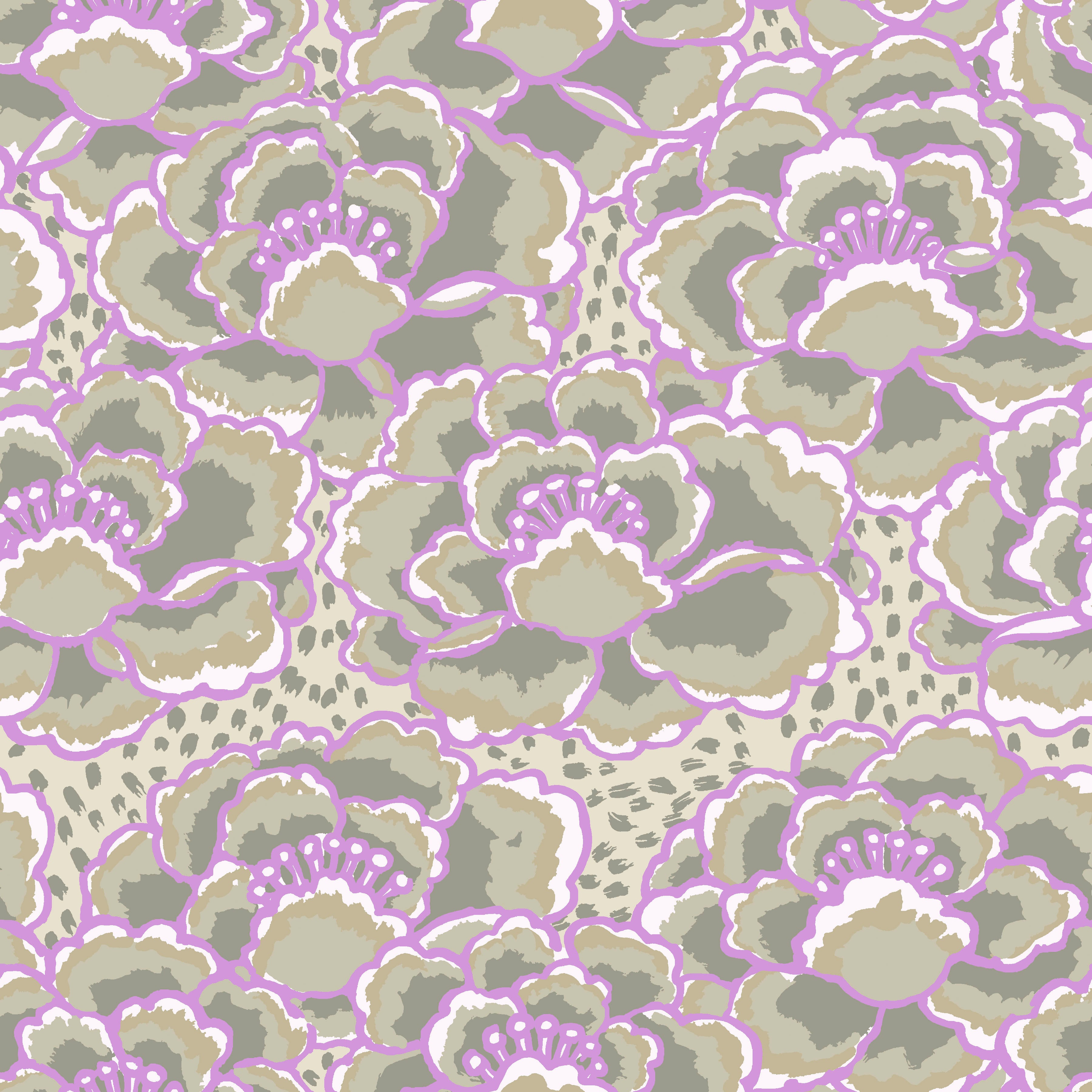 February 2023 | Tonal Floral Beige by Kaffe Fassett for Free Spirit | PWGP197.BEIGE