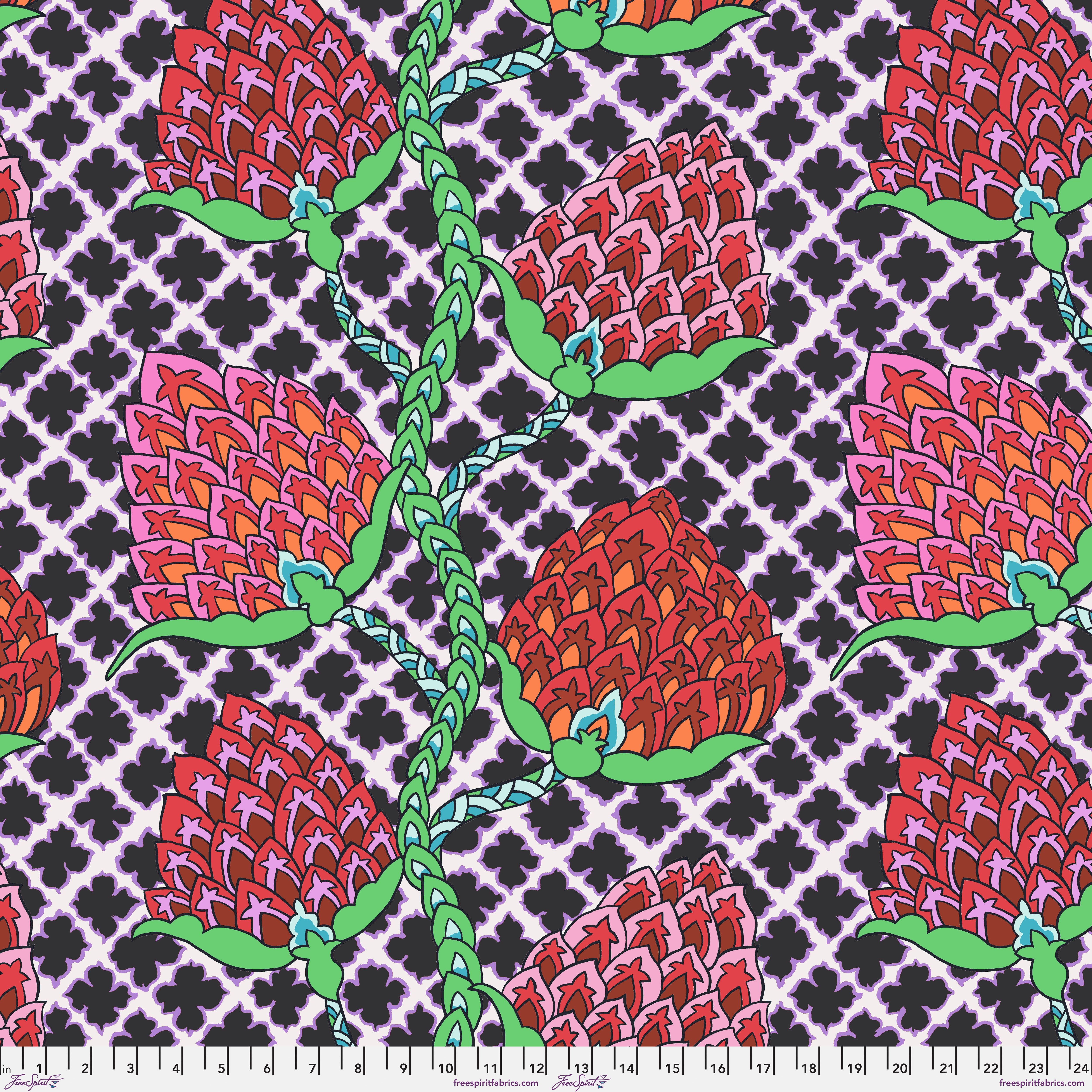 February 2024 | Paisley Flower - Contrast by Philip Jacobs for the Kaffe Fassett Collective