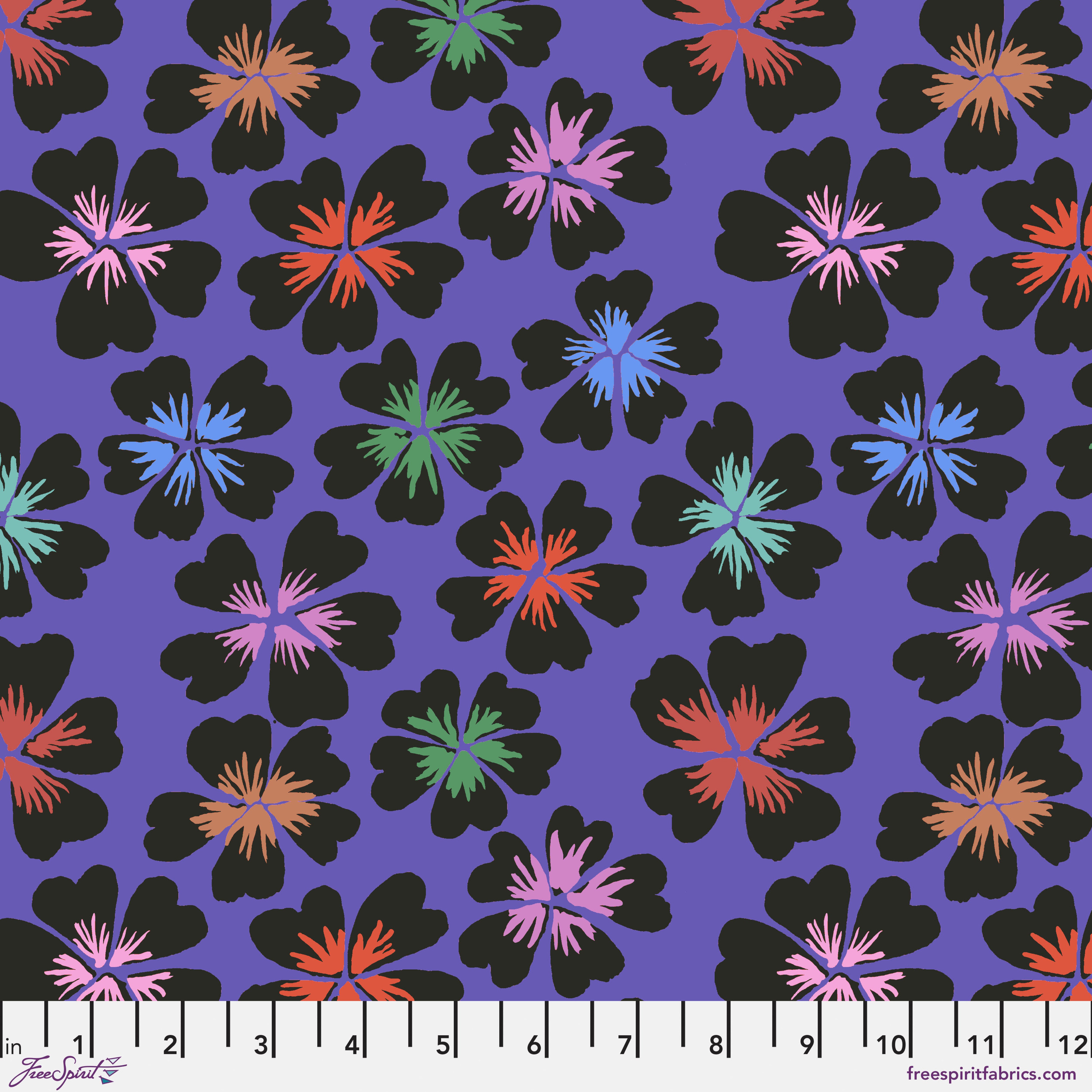 February 2024 | Petals - Purple by by Kaffe Fassett for Free Spirit