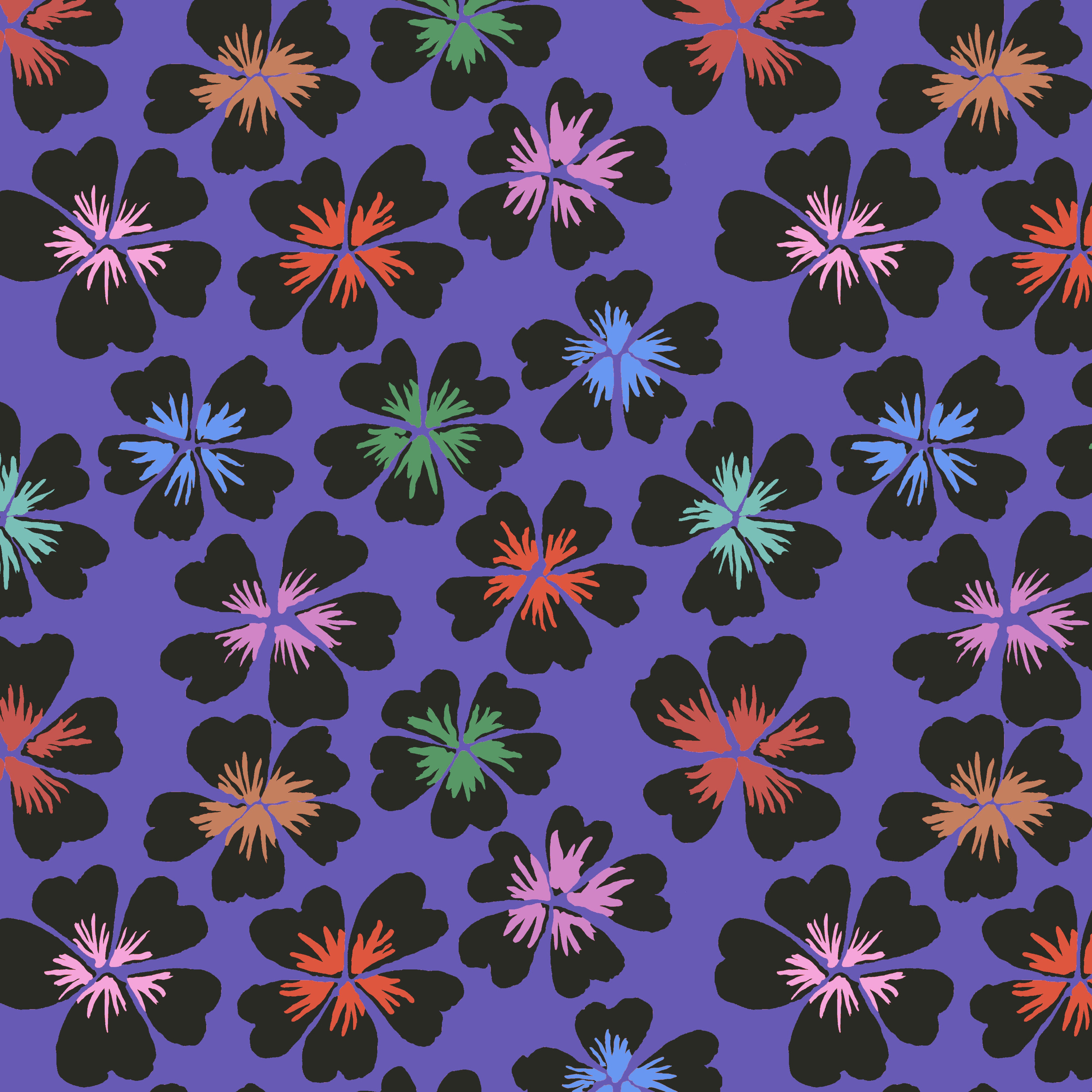 February 2024 | Petals - Purple by by Kaffe Fassett for Free Spirit