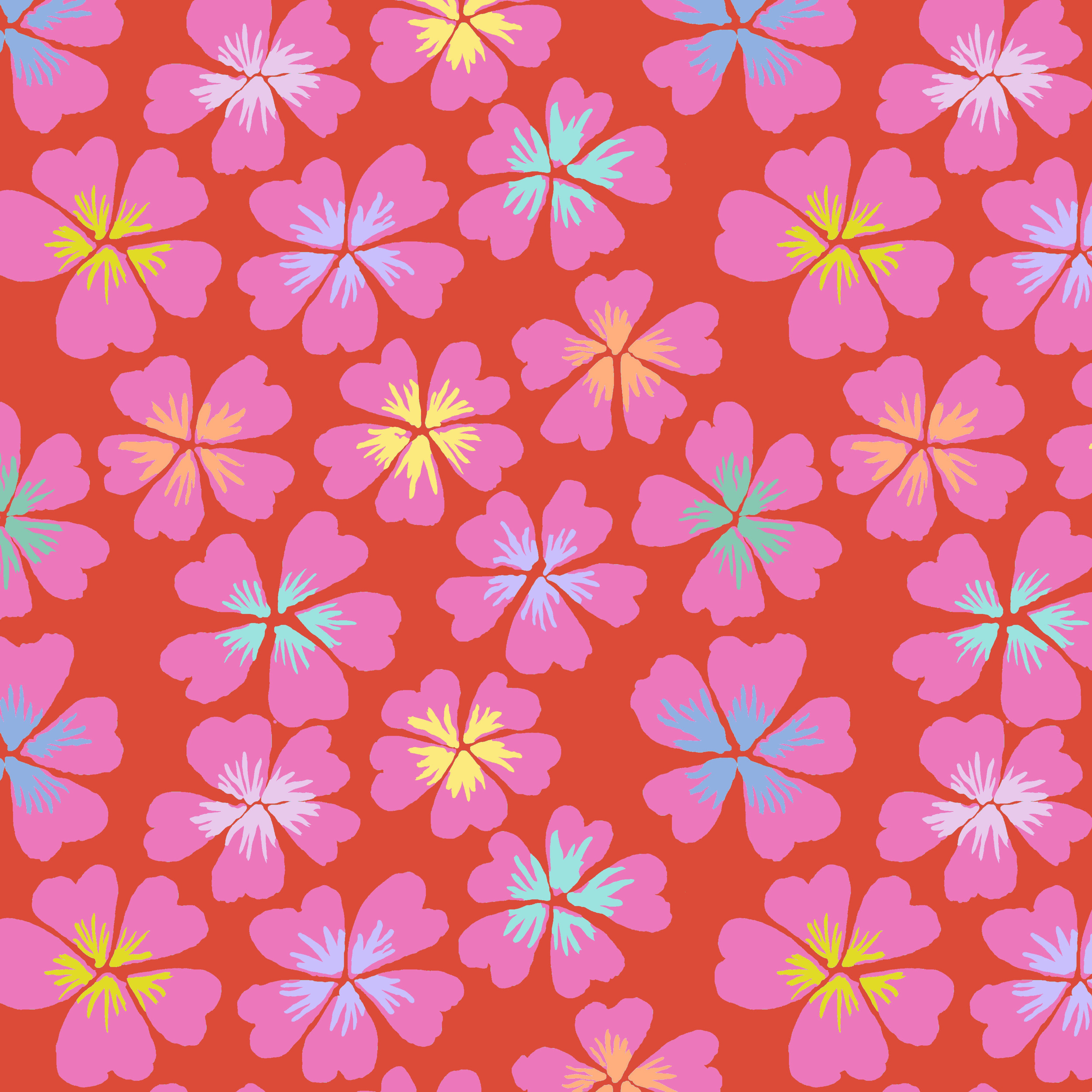 February 2024 | Petals - Red by by Kaffe Fassett for Free Spirit