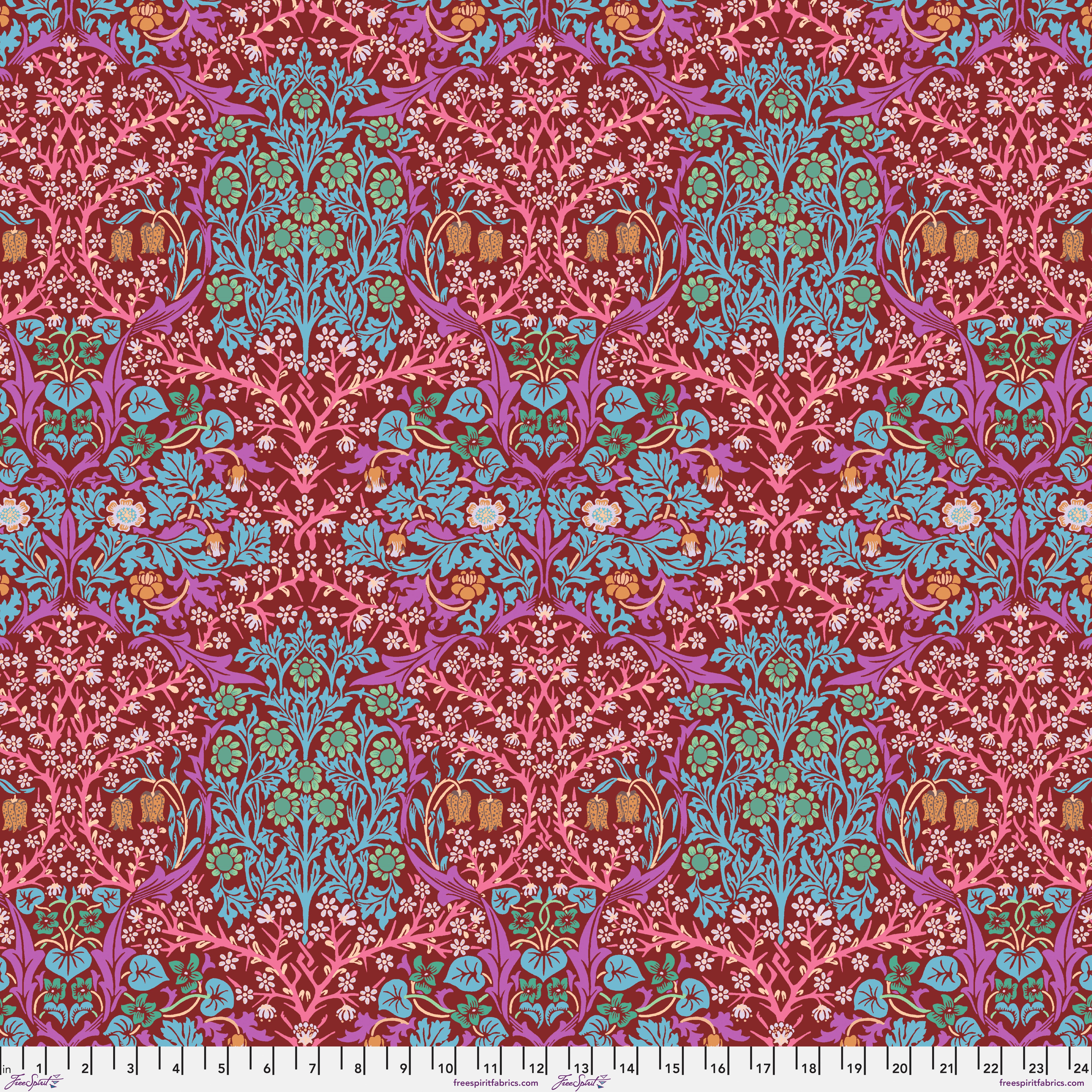 Kaffe Fassett x Morris & Co. | Blackthorn - Brown by Free Spirit Fabrics | PWKW002.BROWN