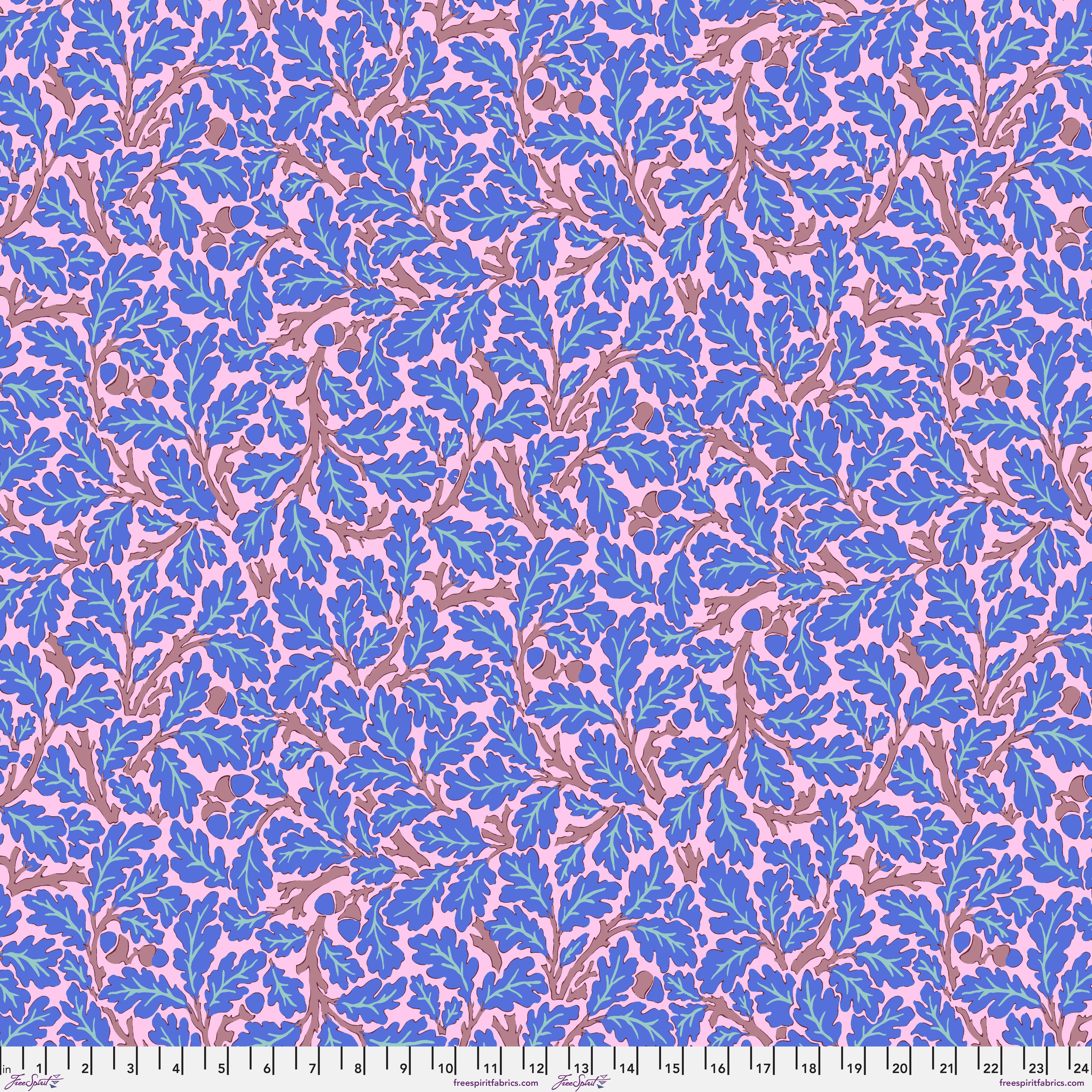 Kaffe Fassett x Morris & Co. | Oak - Blue by Free Spirit Fabrics | PWKW003.BLUE