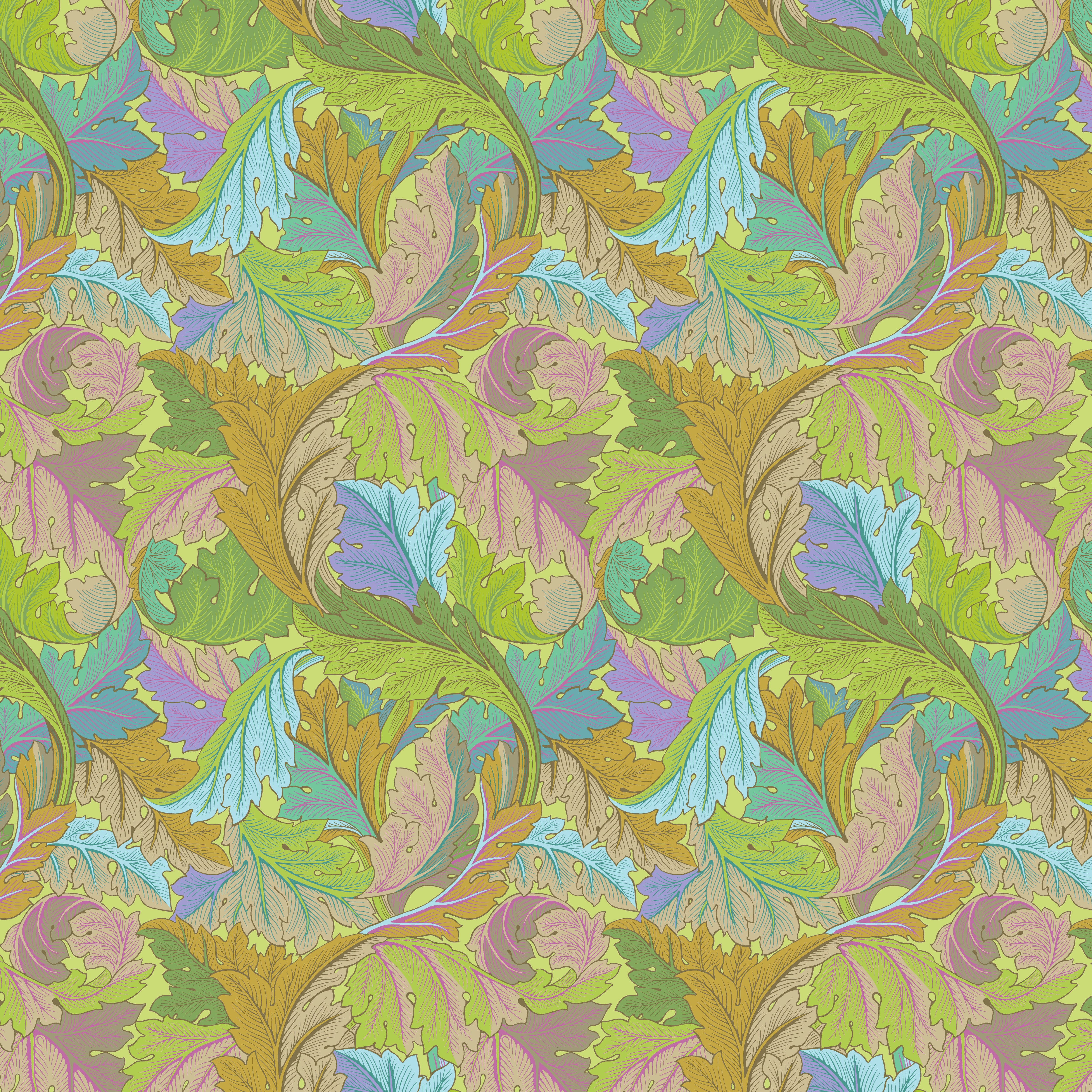 Kaffe Fassett x Morris & Co. | Acanthus - Jade by Free Spirit Fabrics | PWKW006.JADE