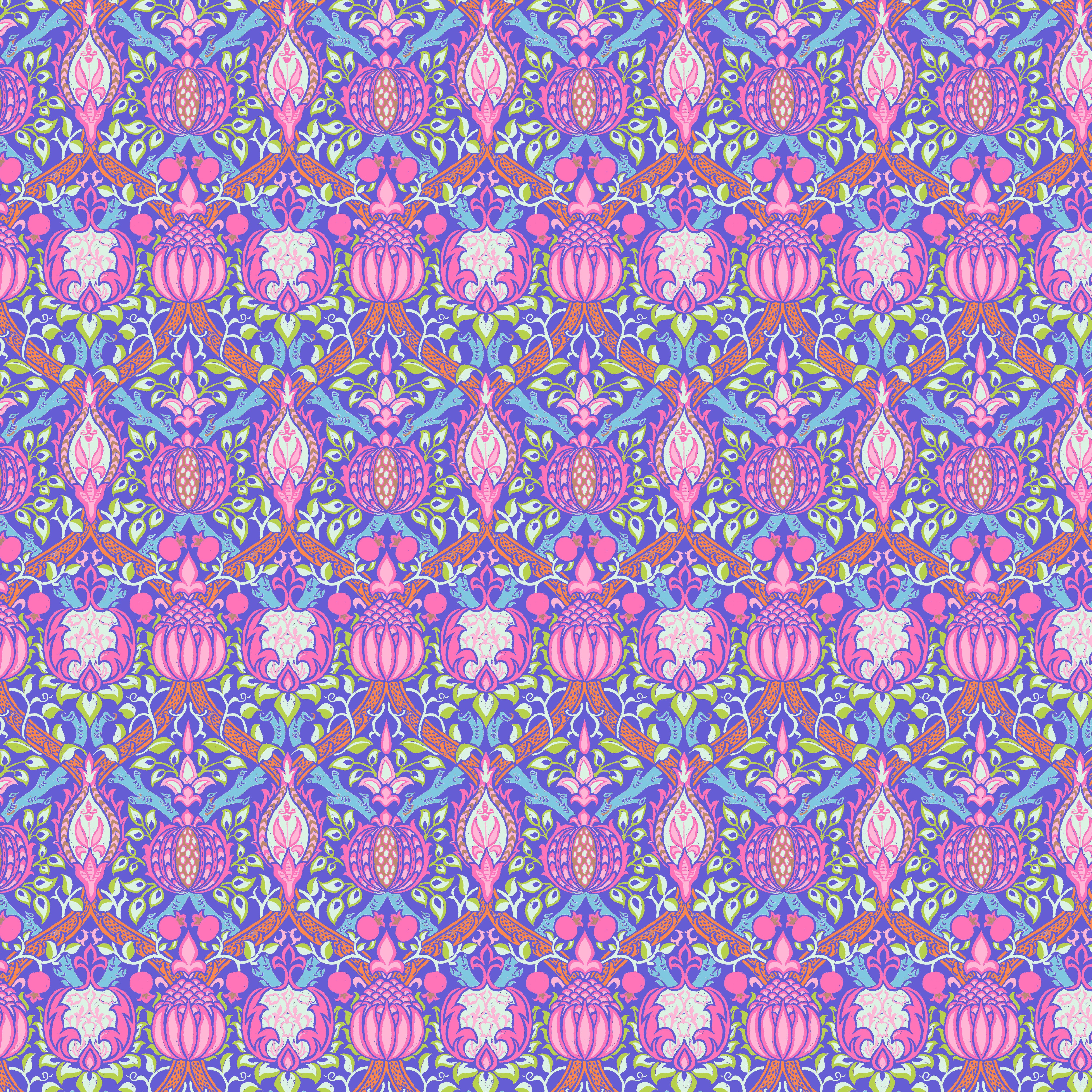 Kaffe Fassett x Morris & Co. | Granada - Purple by Free Spirit Fabrics | PWKW008.PURPLE