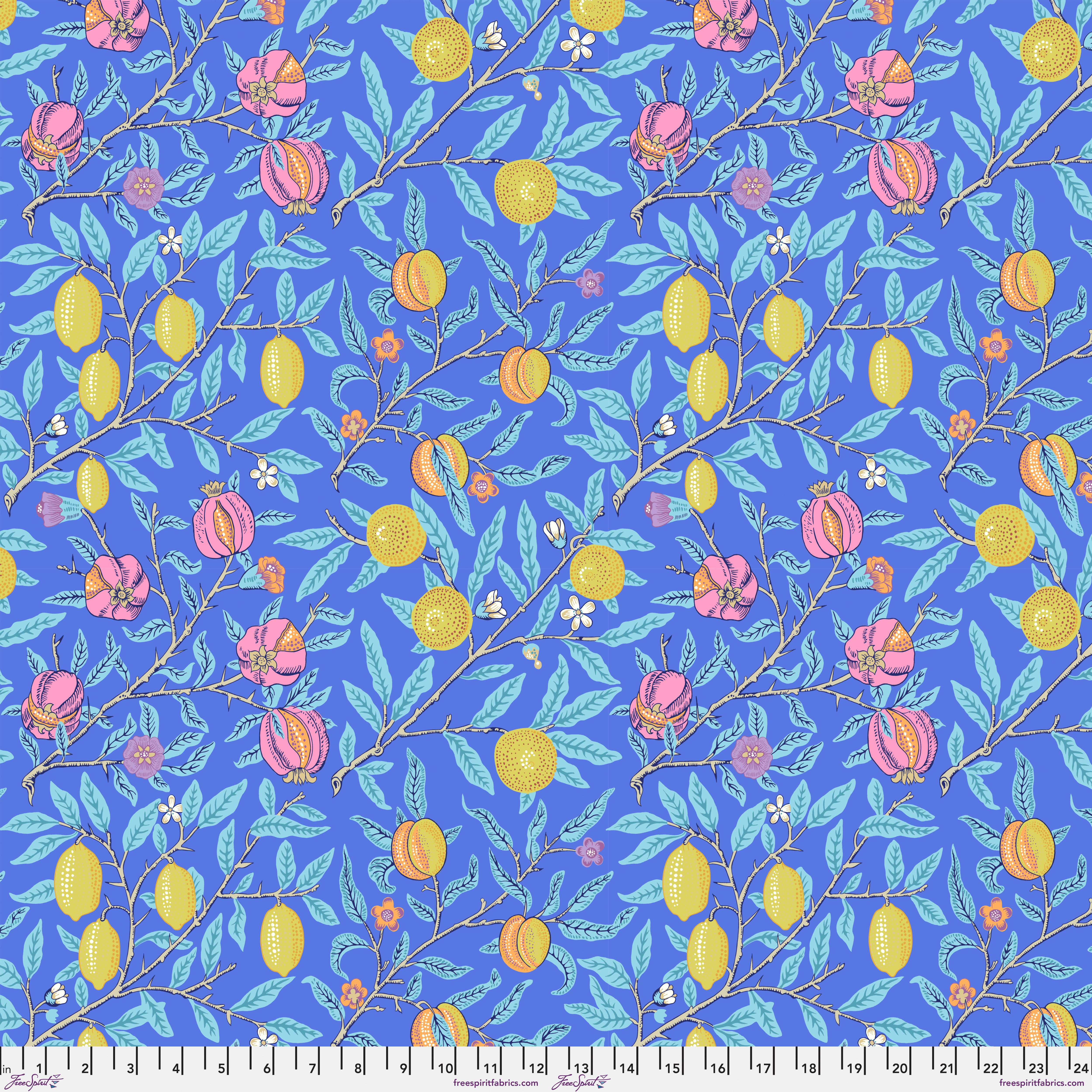 Kaffe Fassett x Morris & Co. | Fruit - Cobalt by Free Spirit Fabrics | PWKW010.COBALT