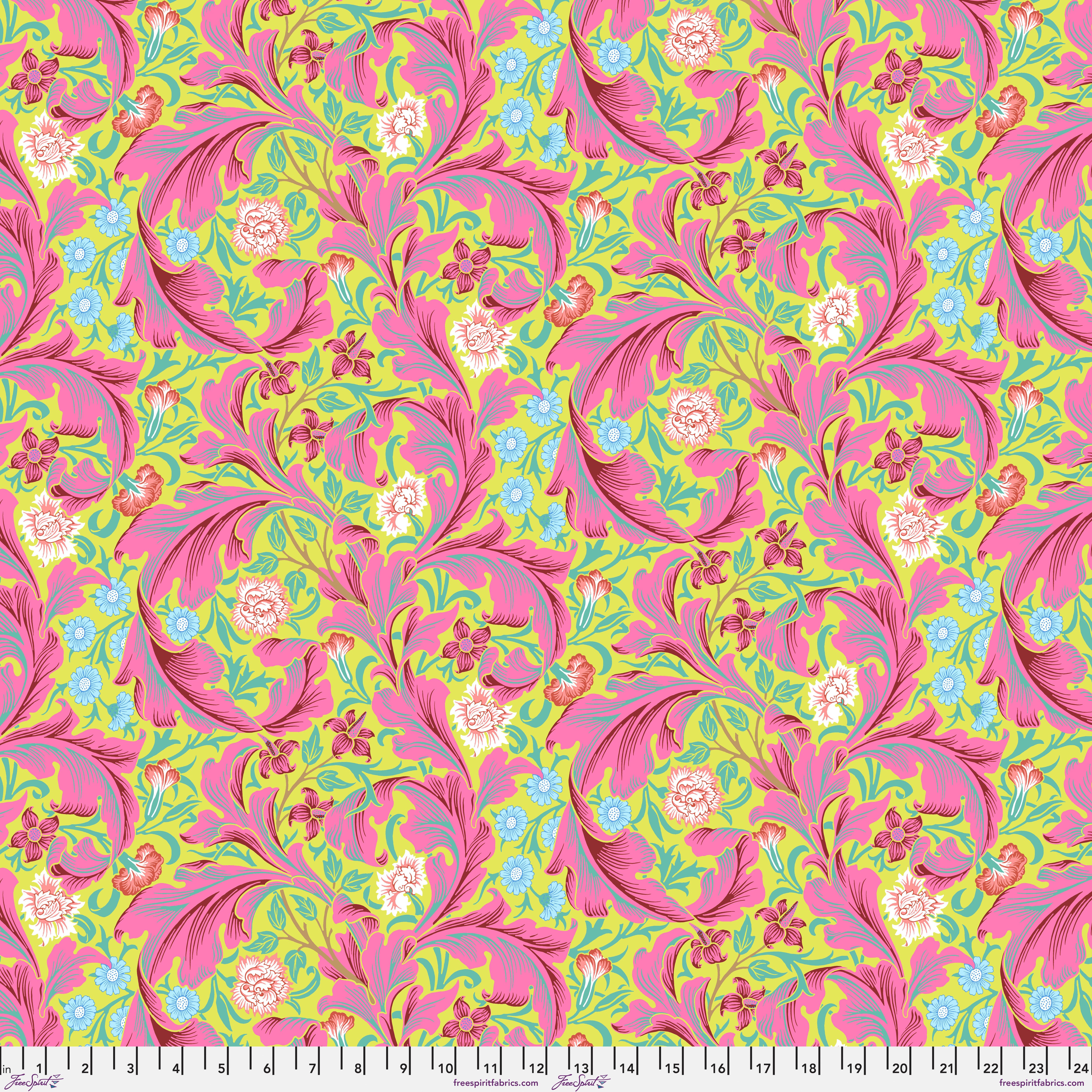 Kaffe Fassett x Morris & Co. | Leicester - Fuchsia by Free Spirit Fabrics | PWKW011.FUCHSIA